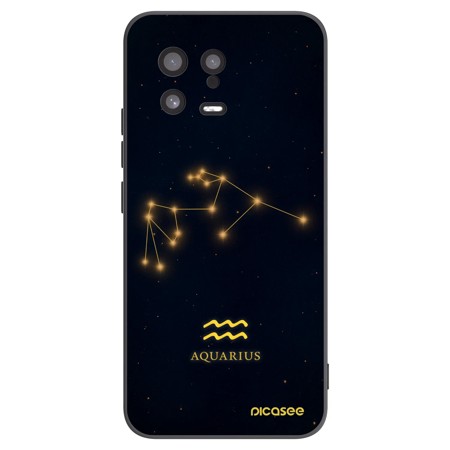 Picasee Μαύρη θήκη σιλικόνης για Xiaomi 13 - AQUARIUS