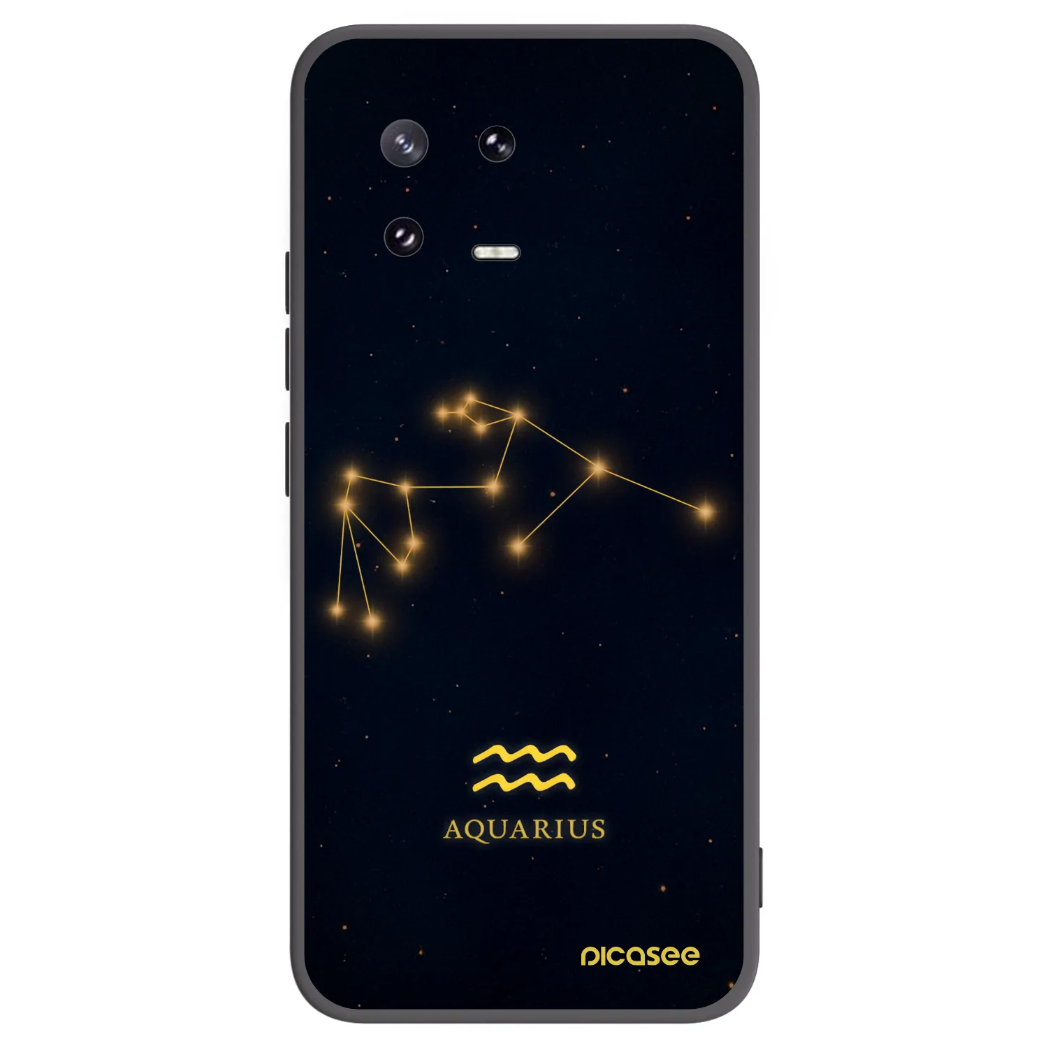 Picasee Μαύρη θήκη σιλικόνης για Xiaomi 13 Pro - AQUARIUS