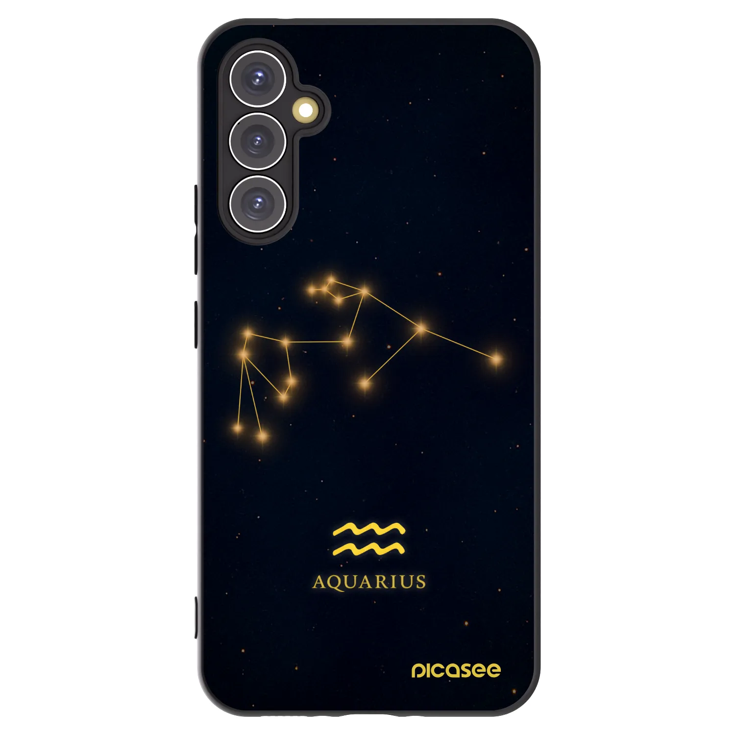 Picasee Μαύρη θήκη σιλικόνης για Samsung Galaxy A34 5G A346B - AQUARIUS
