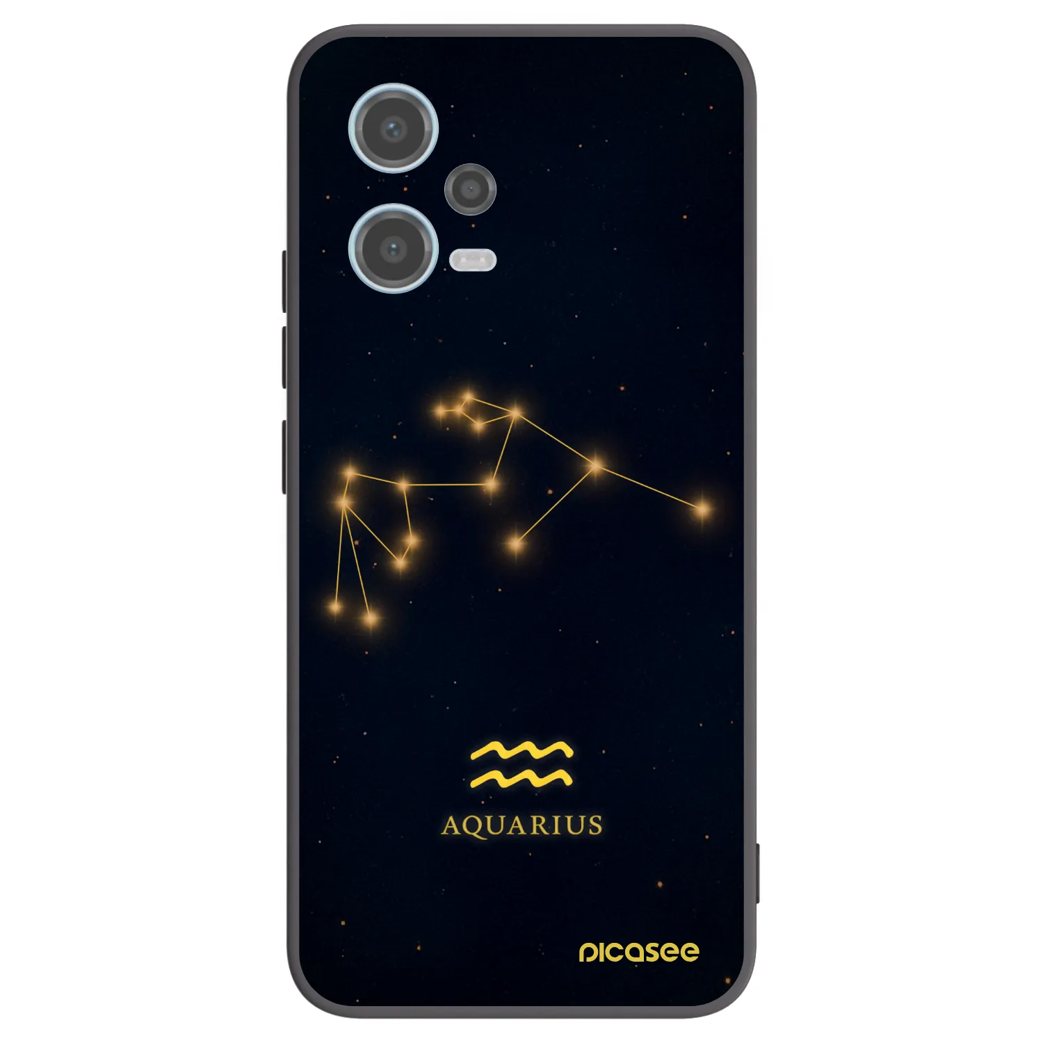 Picasee Μαύρη θήκη σιλικόνης για Xiaomi Redmi Note 12 5G - AQUARIUS