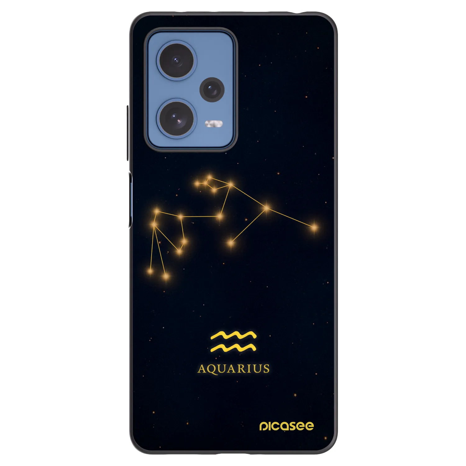 Picasee Μαύρη θήκη σιλικόνης για Xiaomi Redmi Note 12 Pro 5G - AQUARIUS