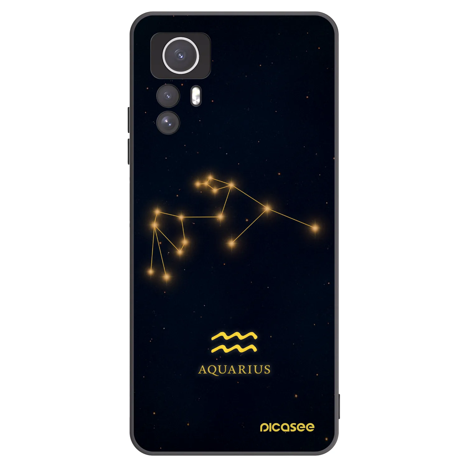 Picasee Μαύρη θήκη σιλικόνης για Xiaomi Redmi Note 12S - AQUARIUS