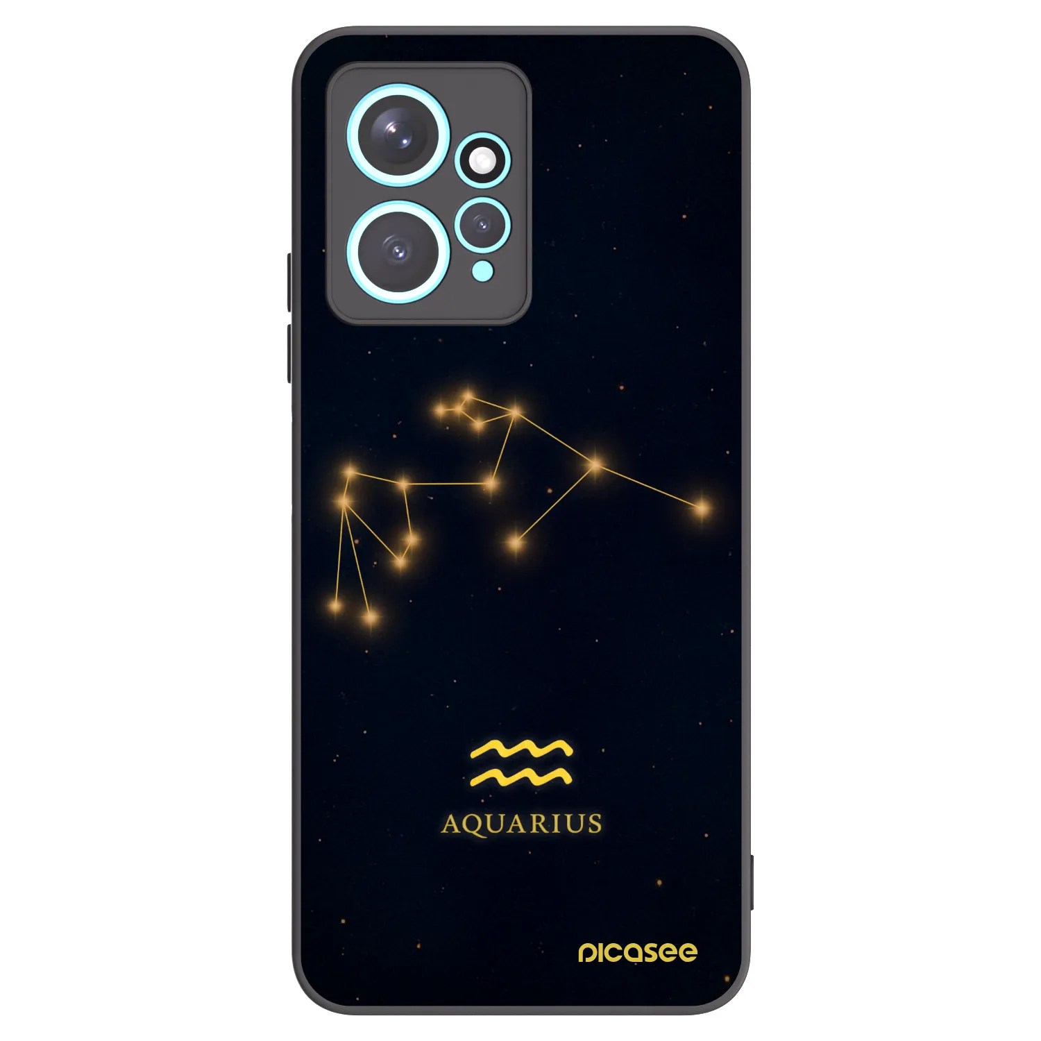 Picasee Μαύρη θήκη σιλικόνης για Xiaomi Redmi Note 12 4G - AQUARIUS