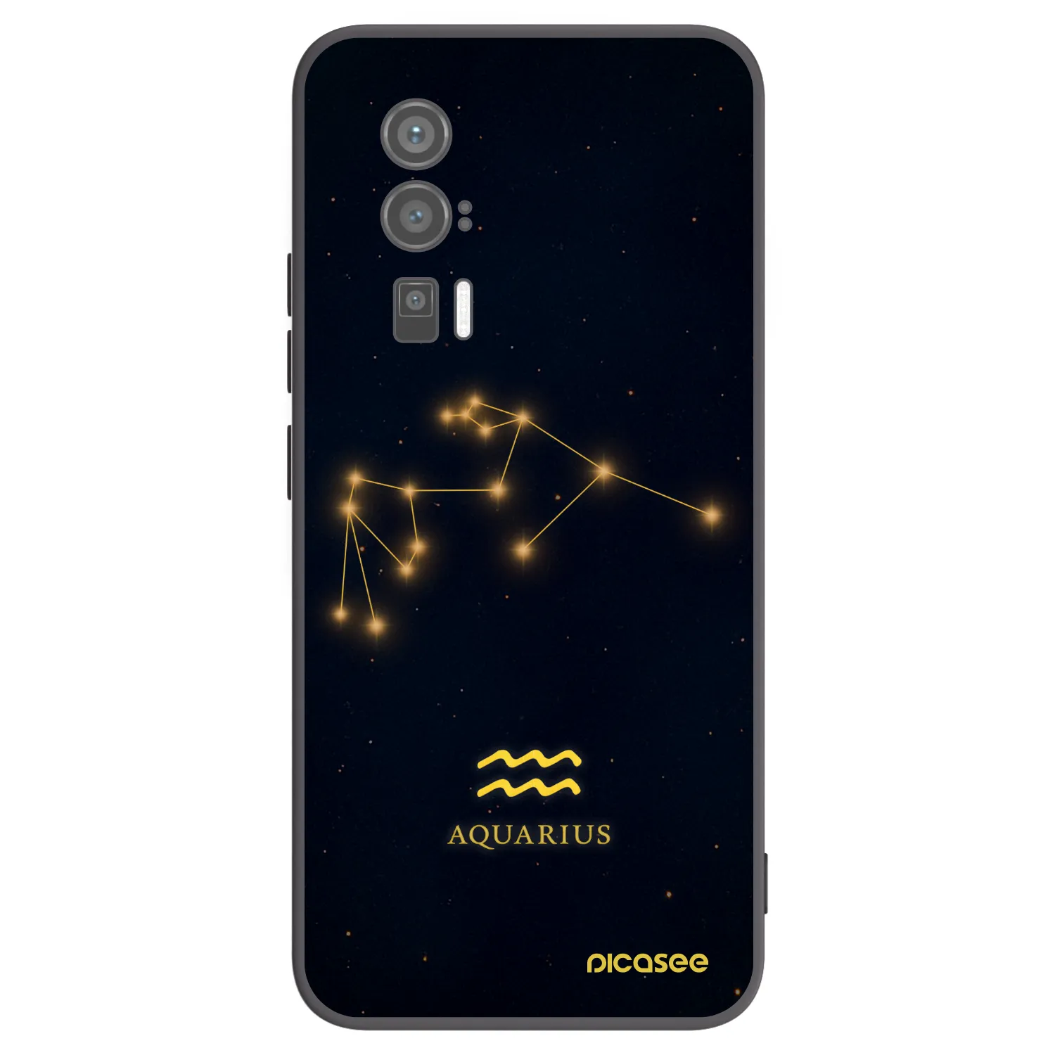 Picasee Μαύρη θήκη σιλικόνης για Xiaomi Poco F5 Pro 5G - AQUARIUS