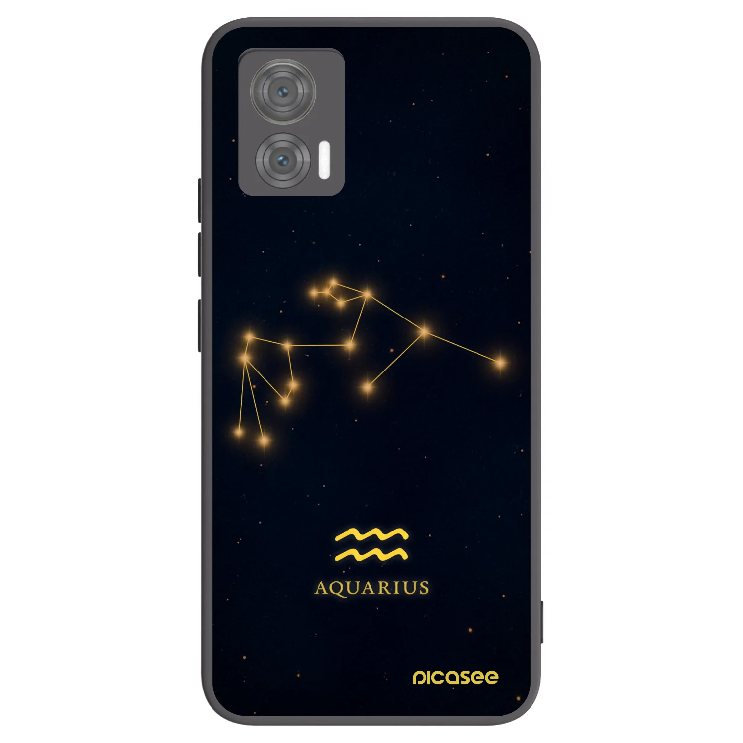 Picasee Μαύρη θήκη σιλικόνης για Motorola Edge 30 Neo - AQUARIUS