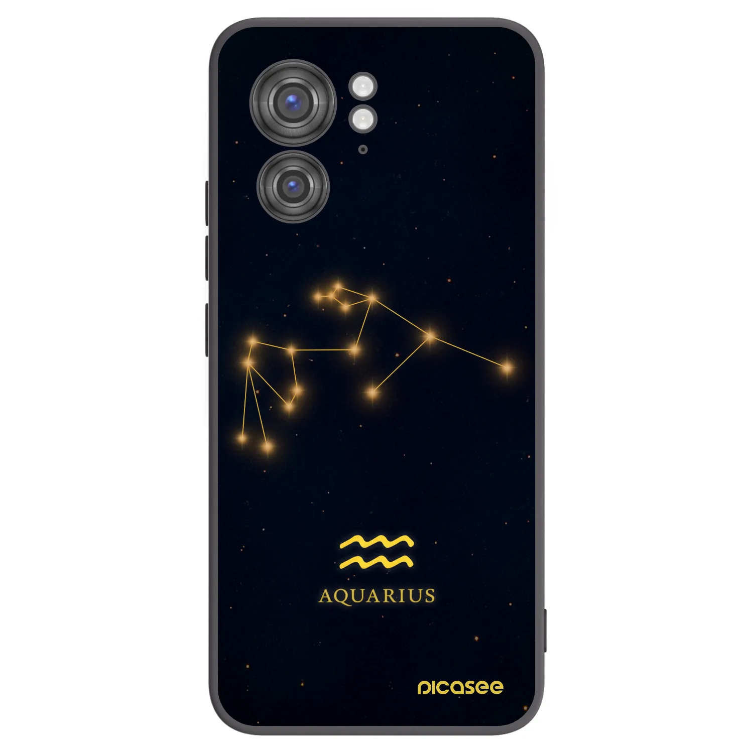 Picasee Μαύρη θήκη σιλικόνης για Motorola Edge 40 - AQUARIUS