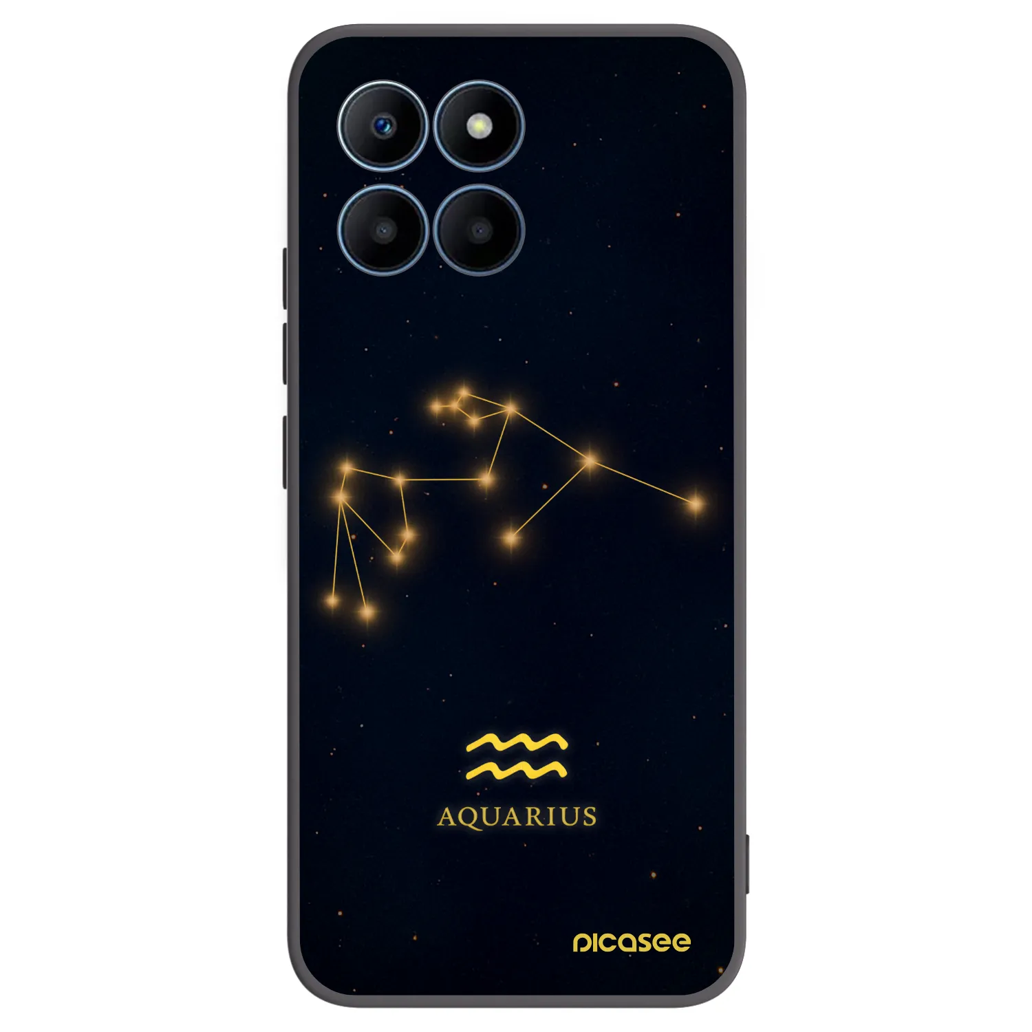 Picasee Μαύρη θήκη σιλικόνης για Honor 70 Lite - AQUARIUS