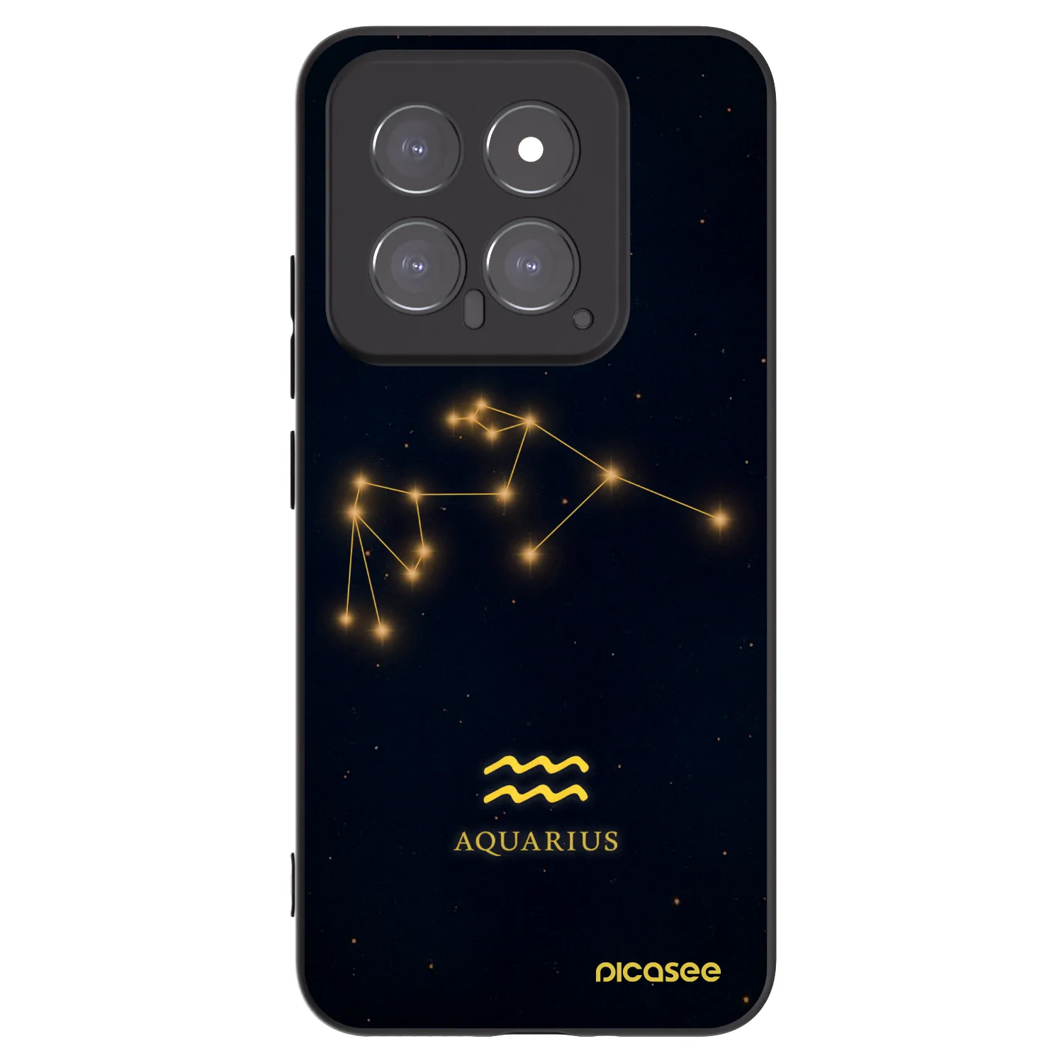 Picasee Μαύρη θήκη σιλικόνης για Xiaomi 14 - AQUARIUS