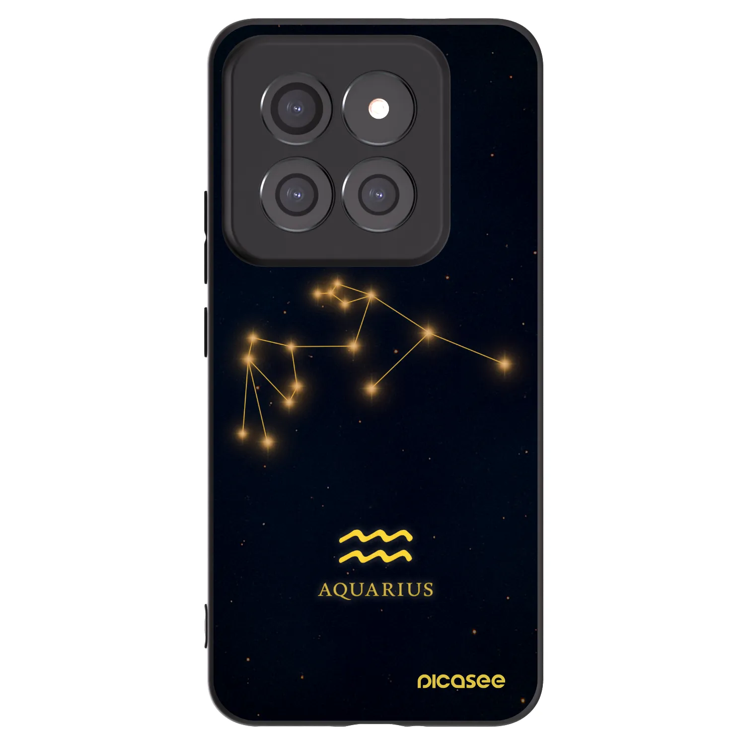 Picasee Μαύρη θήκη σιλικόνης για Xiaomi 14 Pro - AQUARIUS