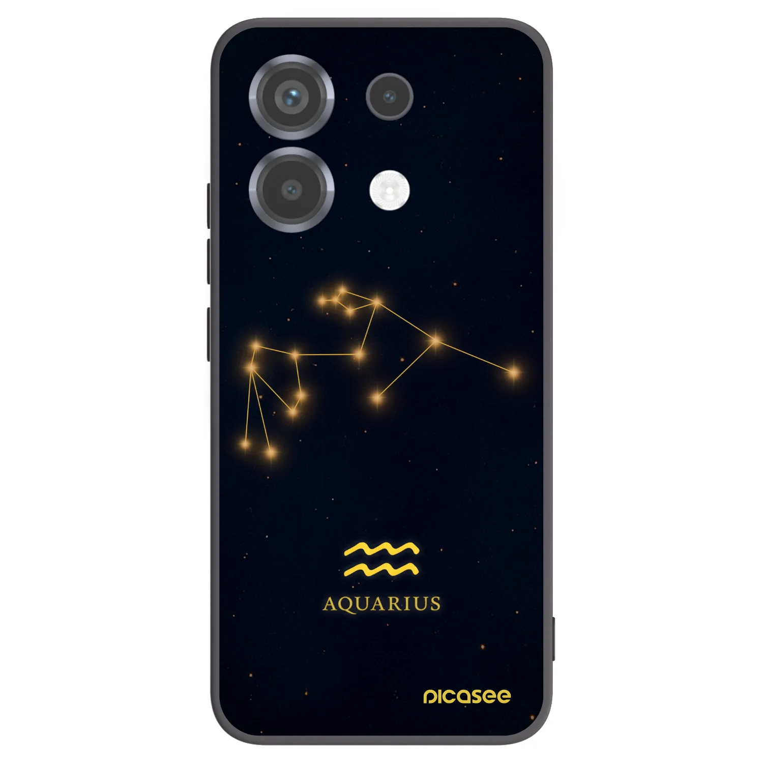 Picasee Μαύρη θήκη σιλικόνης για Xiaomi Poco X6 - AQUARIUS