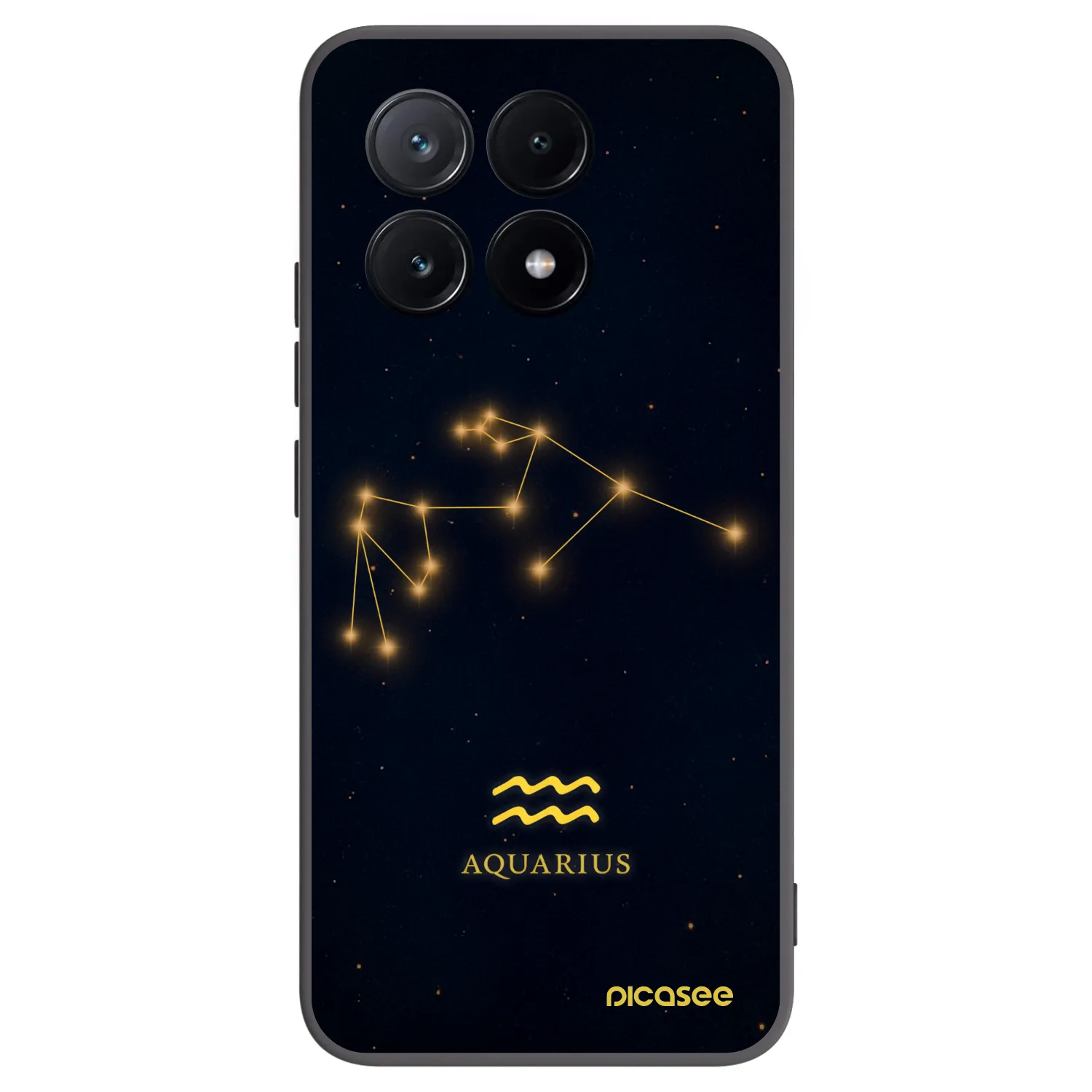 Picasee Μαύρη θήκη σιλικόνης για Xiaomi Poco X6 Pro - AQUARIUS