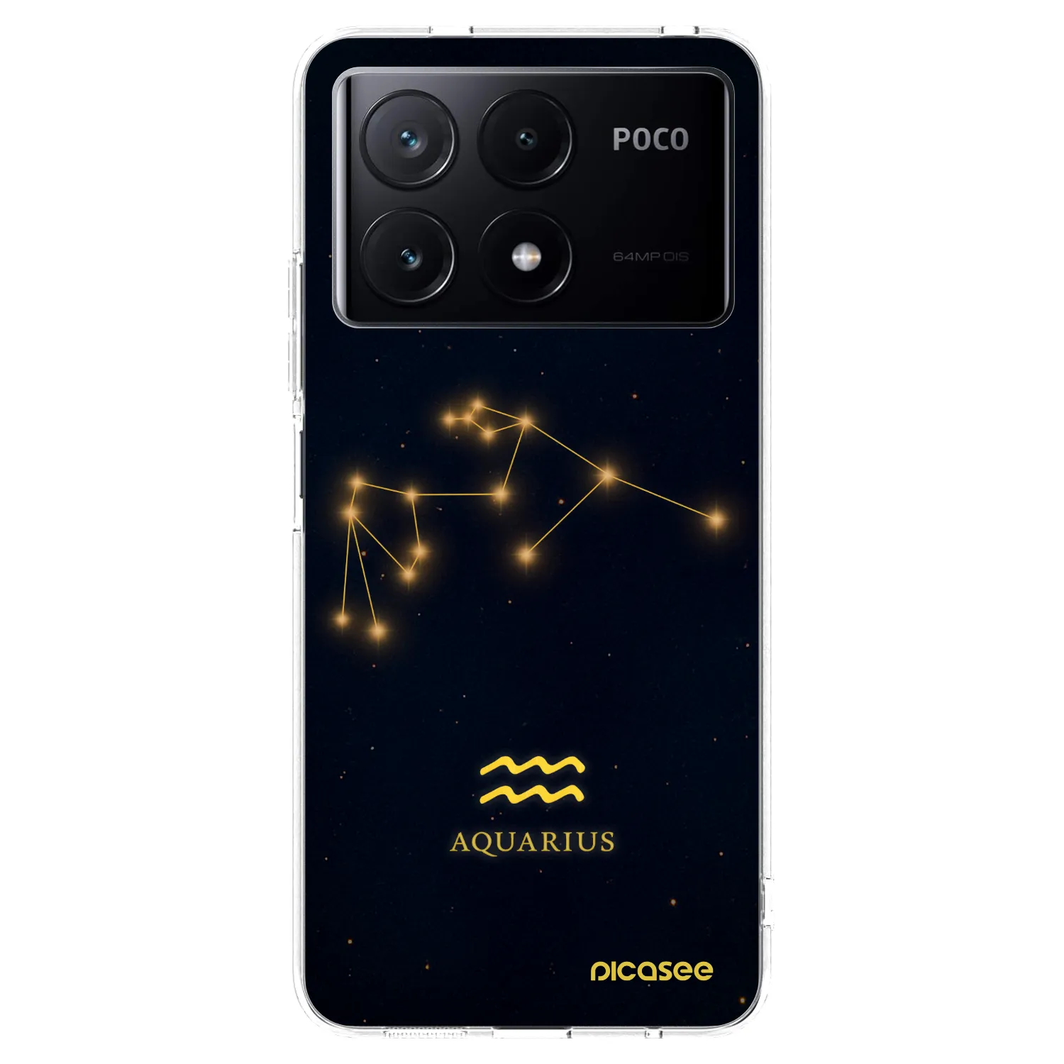Picasee διαφανής θήκη σιλικόνης Xiaomi Poco X6 Pro - AQUARIUS