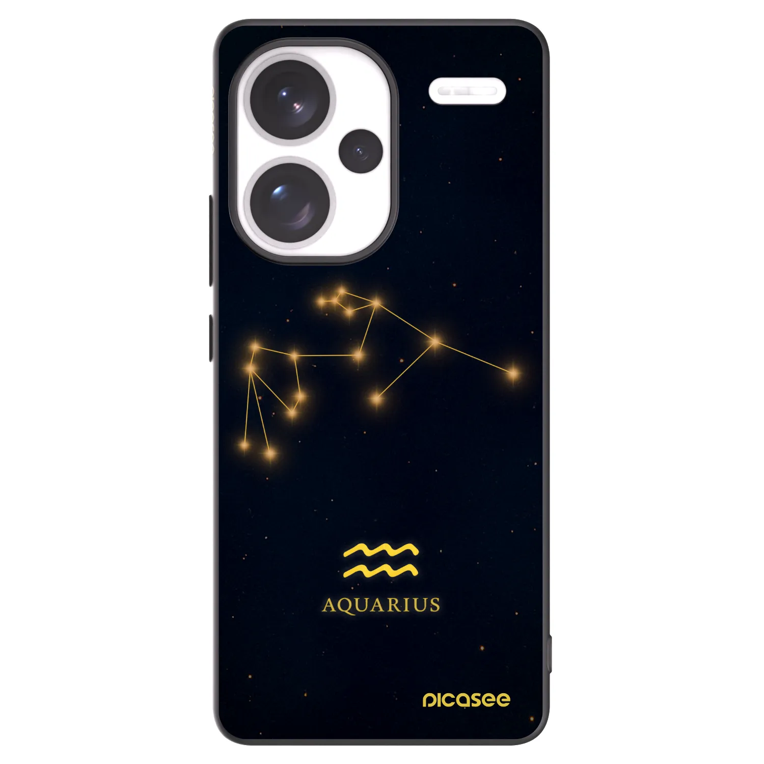 Picasee Μαύρη θήκη σιλικόνης για Xiaomi Redmi Note 13 Pro+ 5G - AQUARIUS
