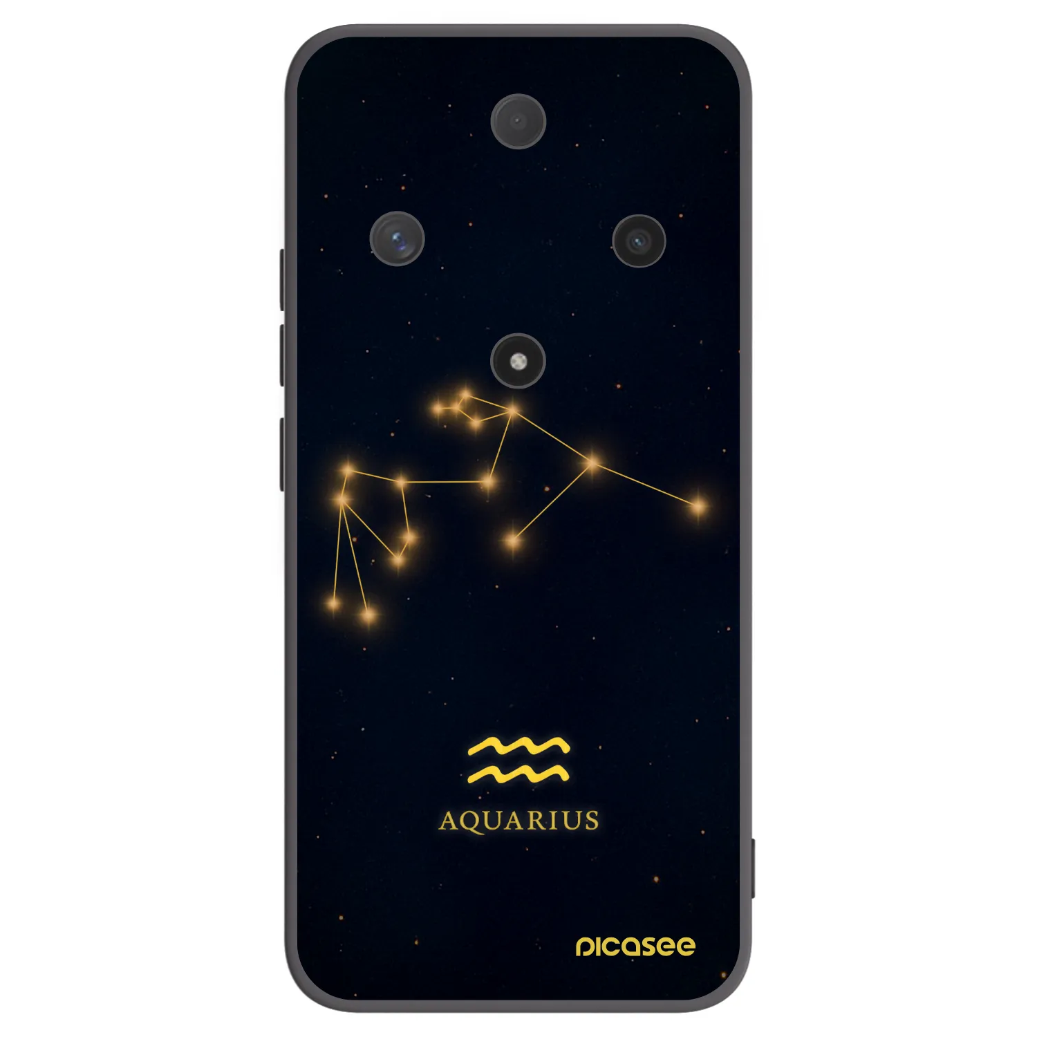 Picasee Μαύρη θήκη σιλικόνης για Honor Magic6 Lite 5G - AQUARIUS