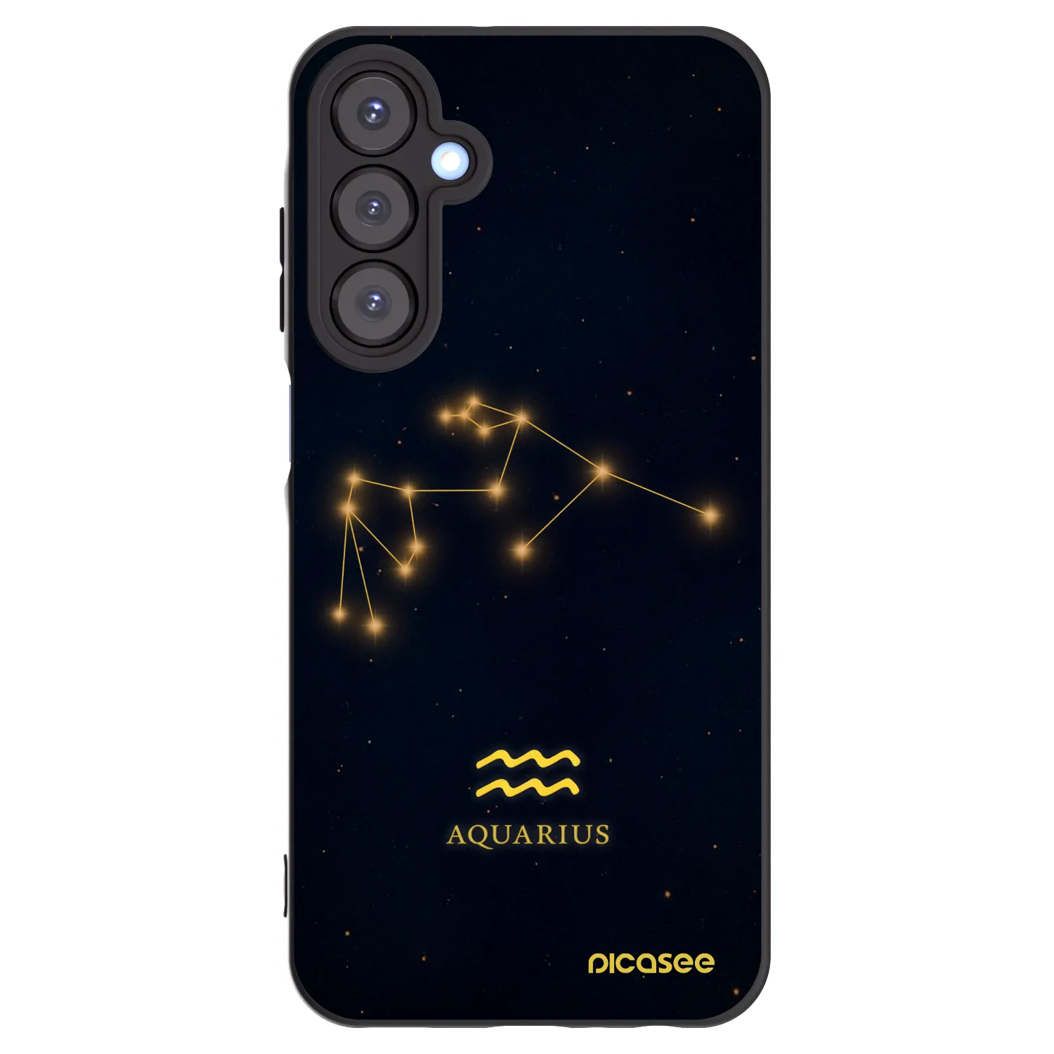 Picasee Μαύρη θήκη σιλικόνης για Samsung Galaxy A25 A256B 5G - AQUARIUS