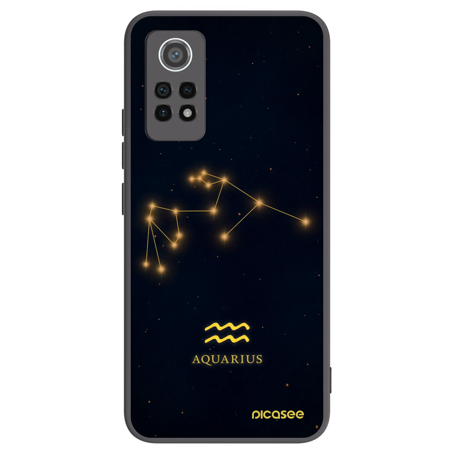 Picasee Μαύρη θήκη σιλικόνης για Xiaomi Redmi Note 12 Pro 4G - AQUARIUS