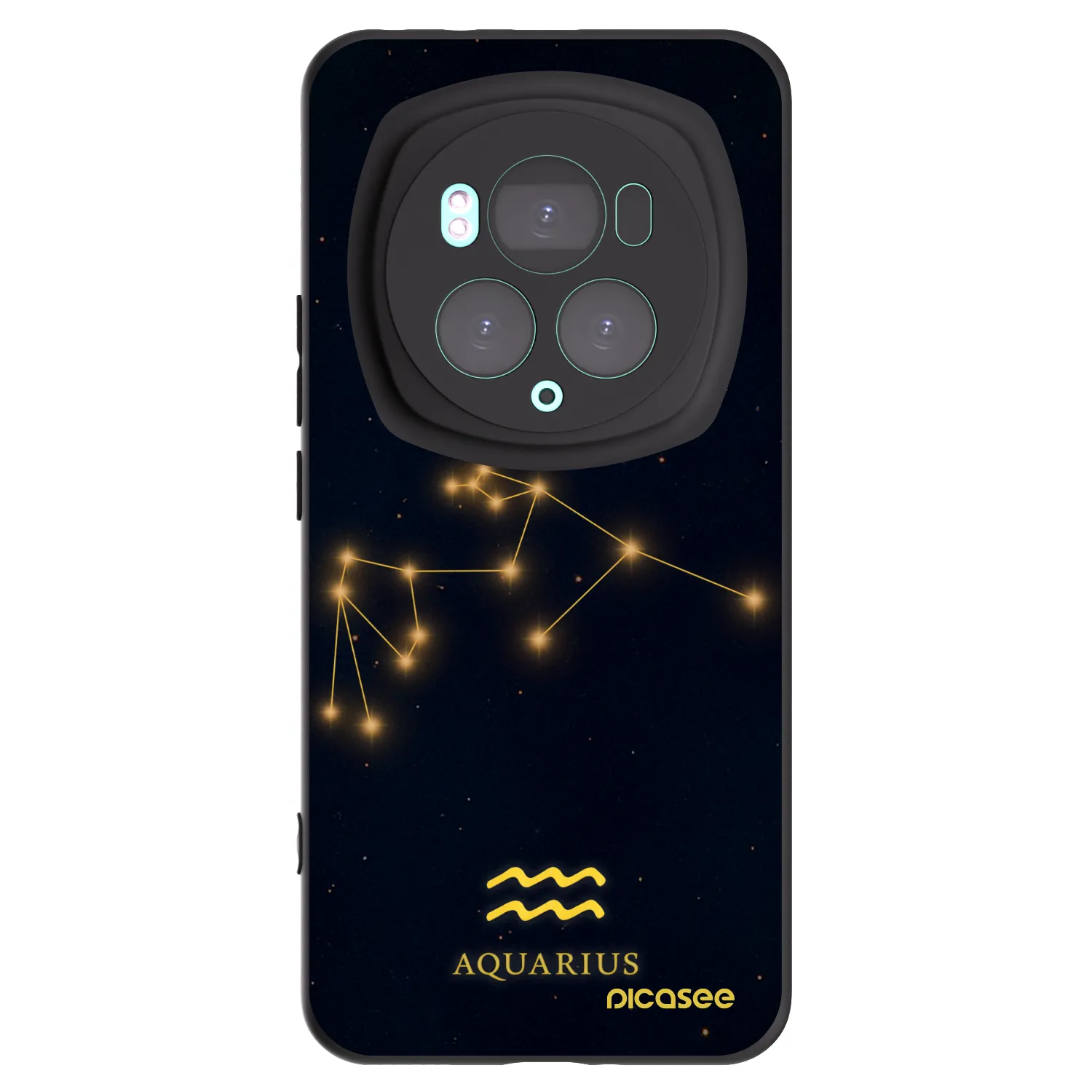 Picasee Μαύρη θήκη σιλικόνης για Honor Magic6 Pro - AQUARIUS