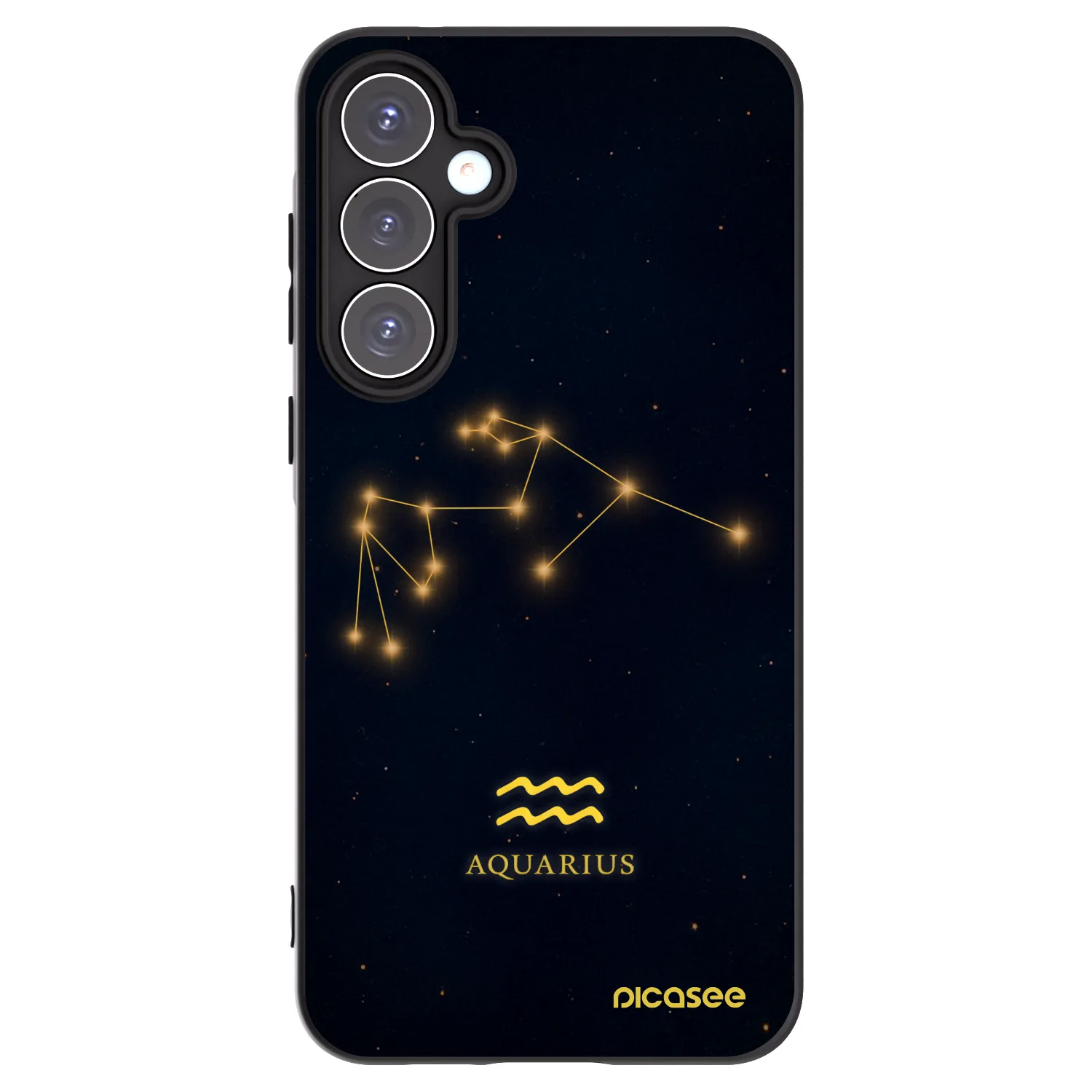 Picasee Μαύρη θήκη σιλικόνης για Samsung Galaxy A55 5G A556B - AQUARIUS