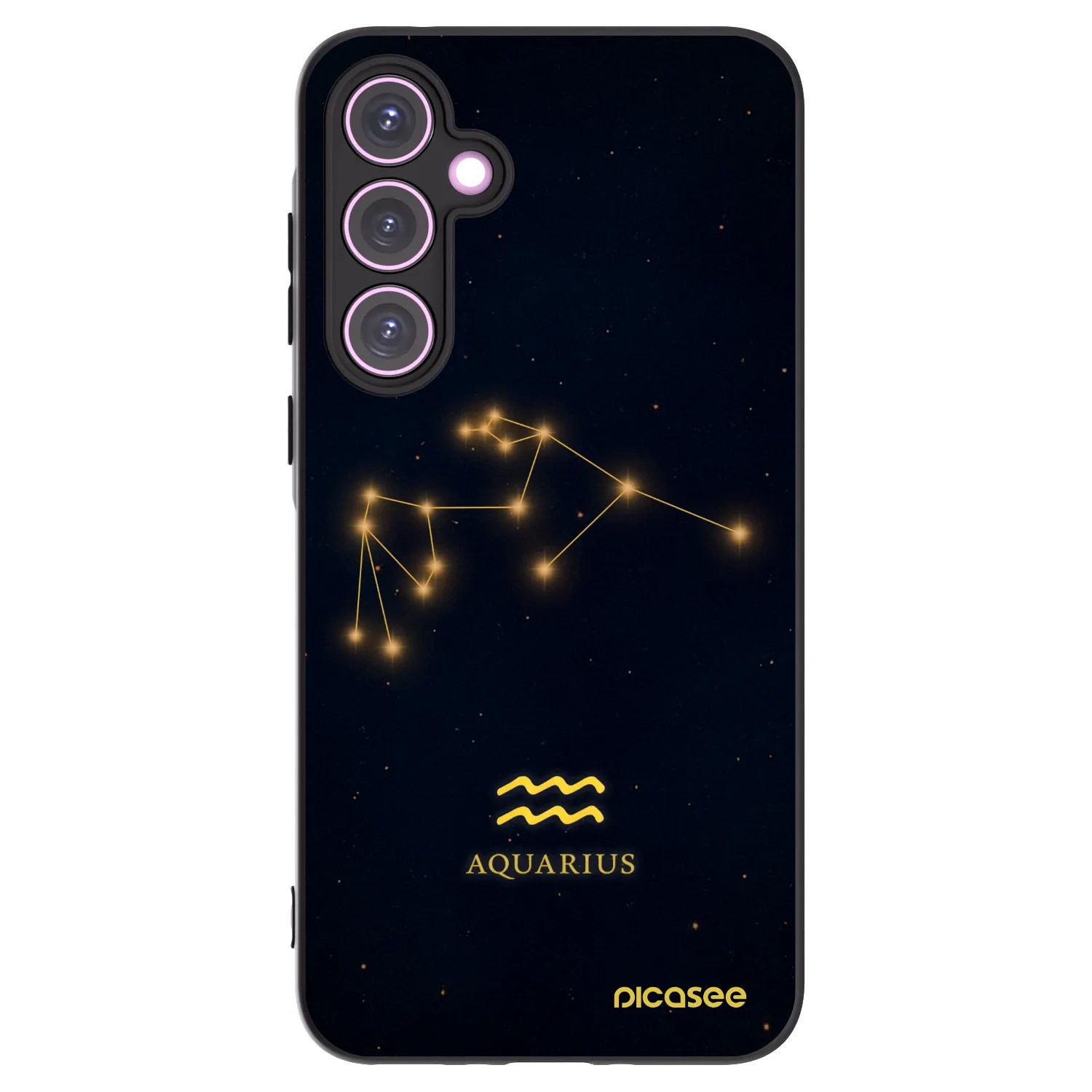 Picasee Μαύρη θήκη σιλικόνης για Samsung Galaxy A35 5G A356B - AQUARIUS