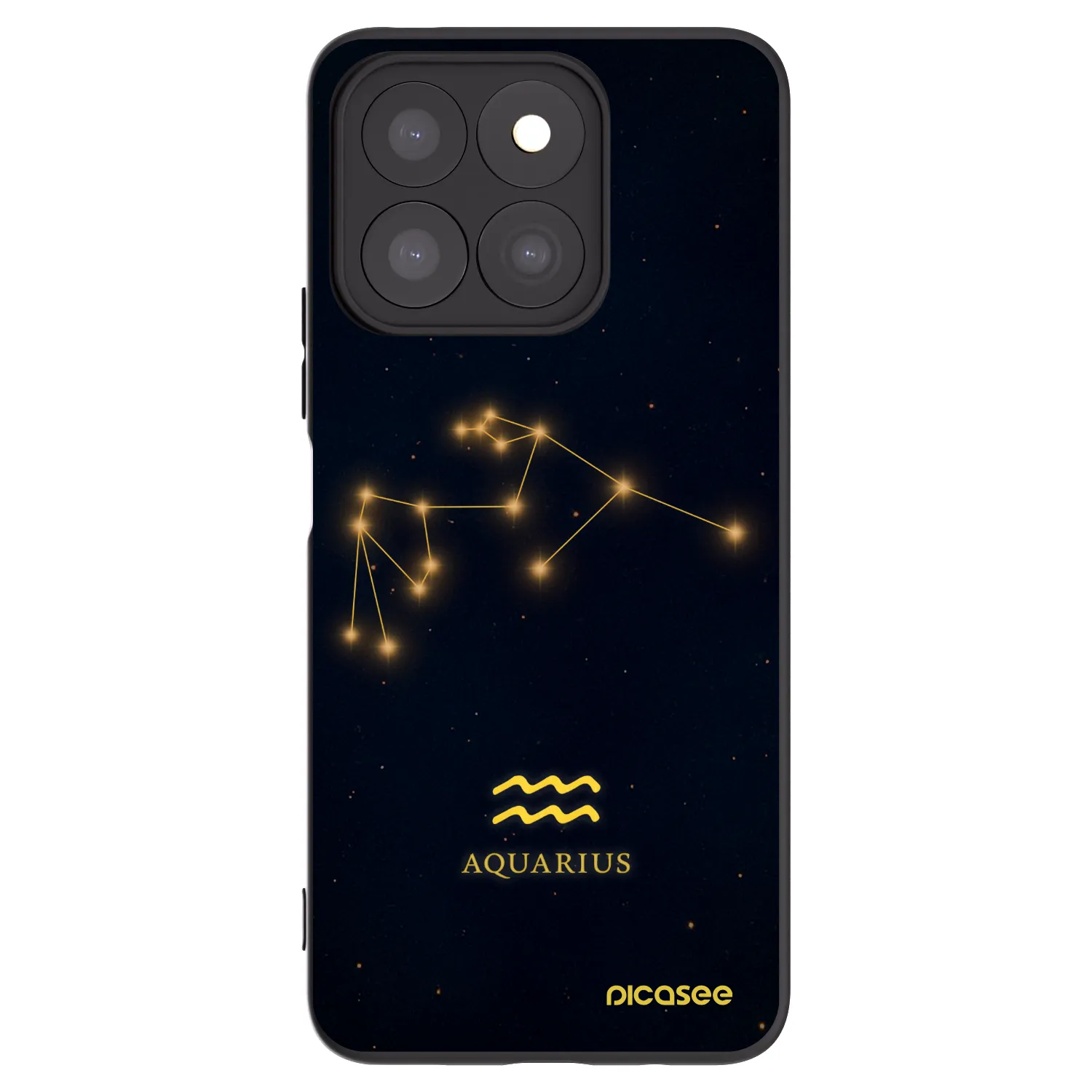 Picasee Μαύρη θήκη σιλικόνης για Honor X8b - AQUARIUS