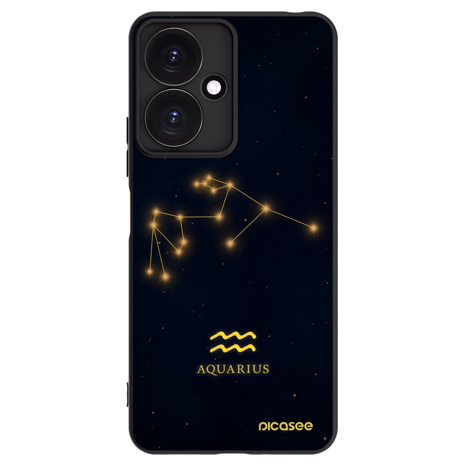 Picasee Μαύρη θήκη σιλικόνης για Xiaomi Redmi 13C 5G - AQUARIUS