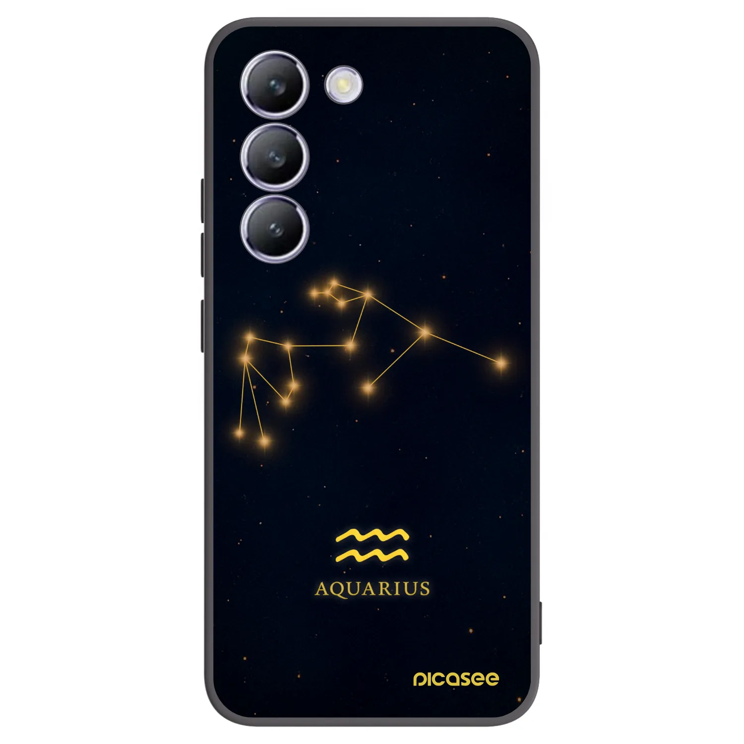Picasee Μαύρη θήκη σιλικόνης για Vivo V40 SE 5G - AQUARIUS