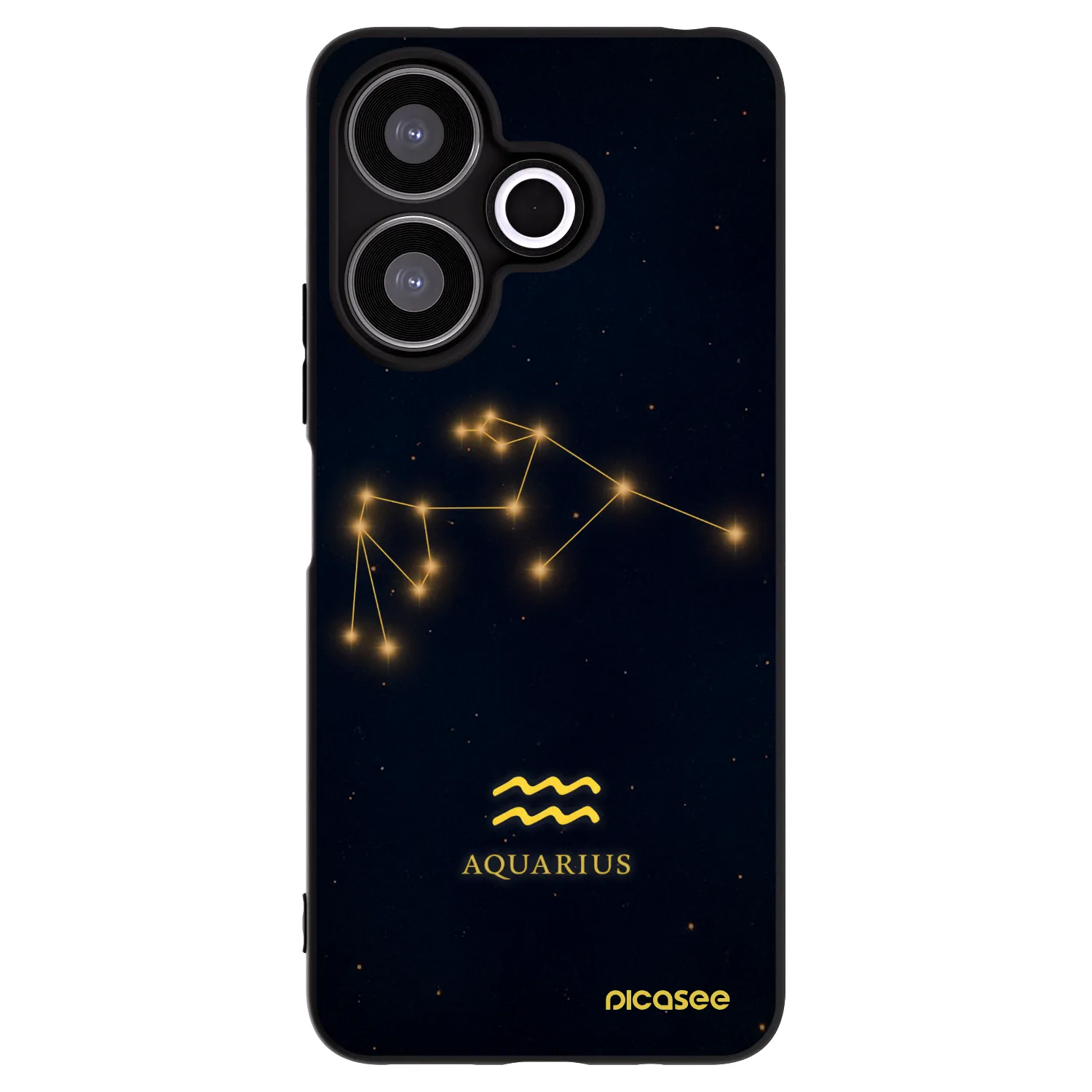 Picasee Μαύρη θήκη σιλικόνης για Xiaomi Redmi 13 4G - AQUARIUS