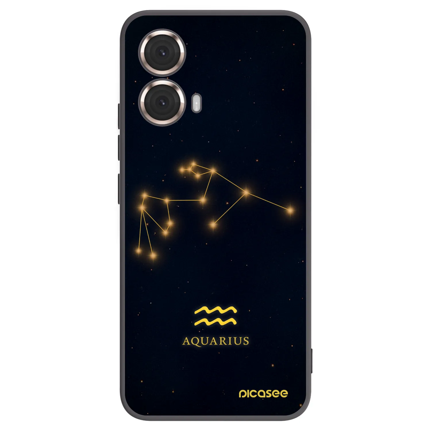 Picasee Μαύρη θήκη σιλικόνης για Motorola Moto G85 - AQUARIUS
