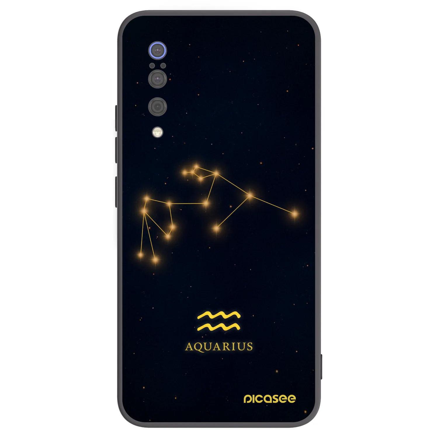 Picasee Μαύρη θήκη σιλικόνης για Xiaomi Mi 9 - AQUARIUS