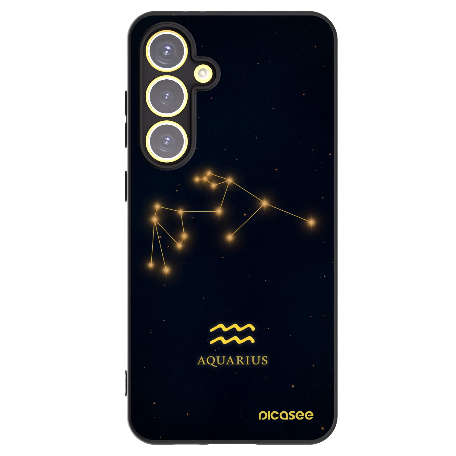 Picasee Μαύρη θήκη σιλικόνης για Samsung Galaxy S24 FE S721B - AQUARIUS