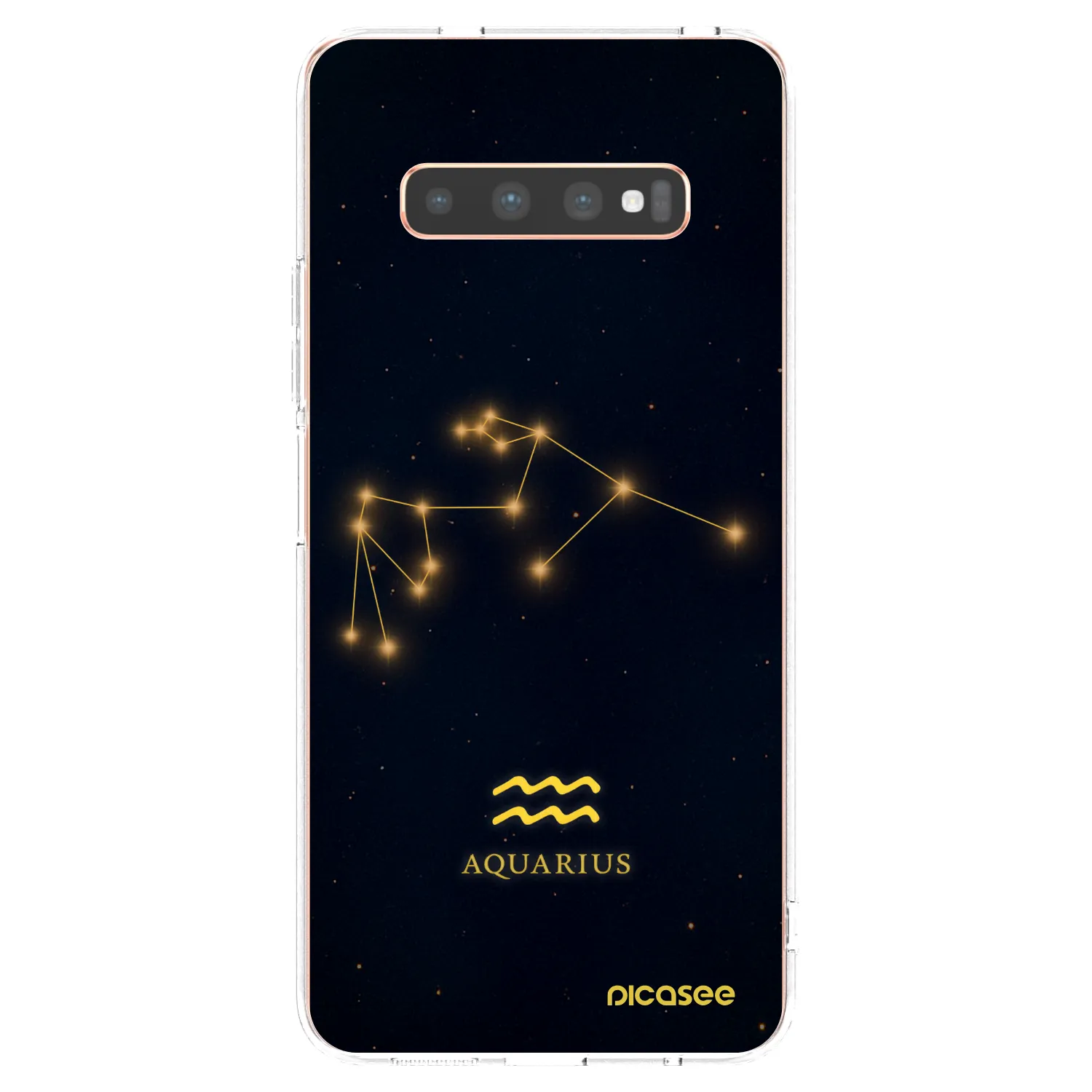 Picasee διαφανής θήκη σιλικόνης Samsung Galaxy S10 Plus G975 - AQUARIUS