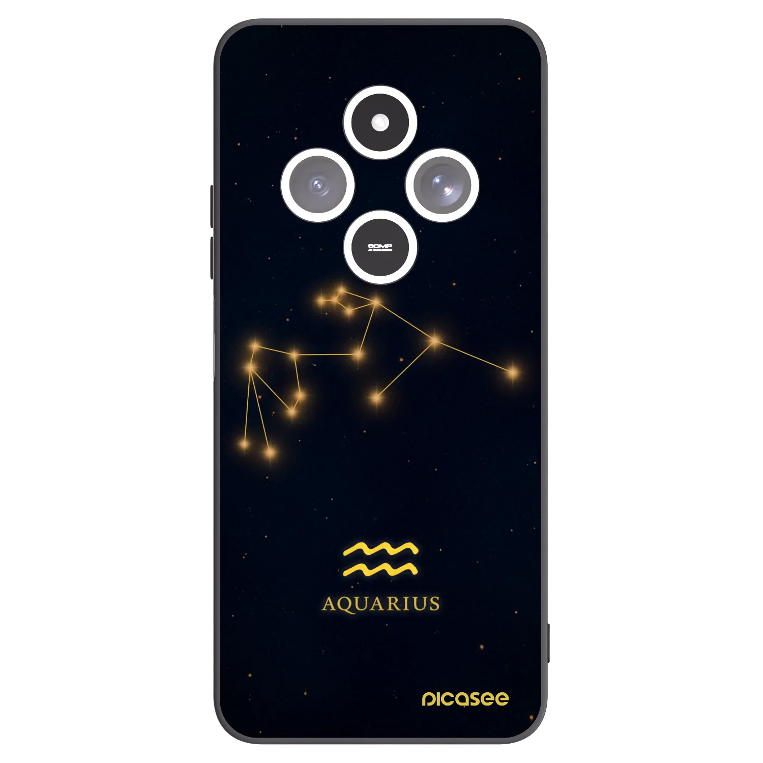 Picasee Μαύρη θήκη σιλικόνης για Xiaomi Redmi 14C - AQUARIUS