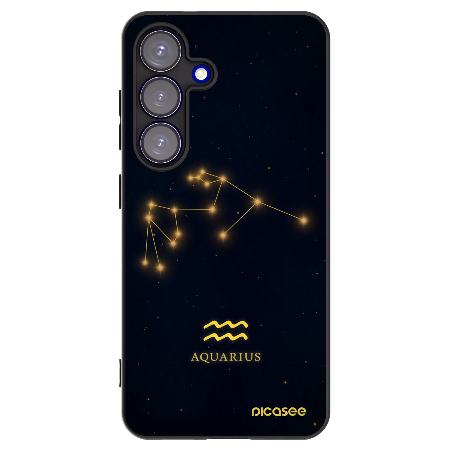 Picasee Μαύρη θήκη σιλικόνης για Samsung Galaxy S25 5G - AQUARIUS