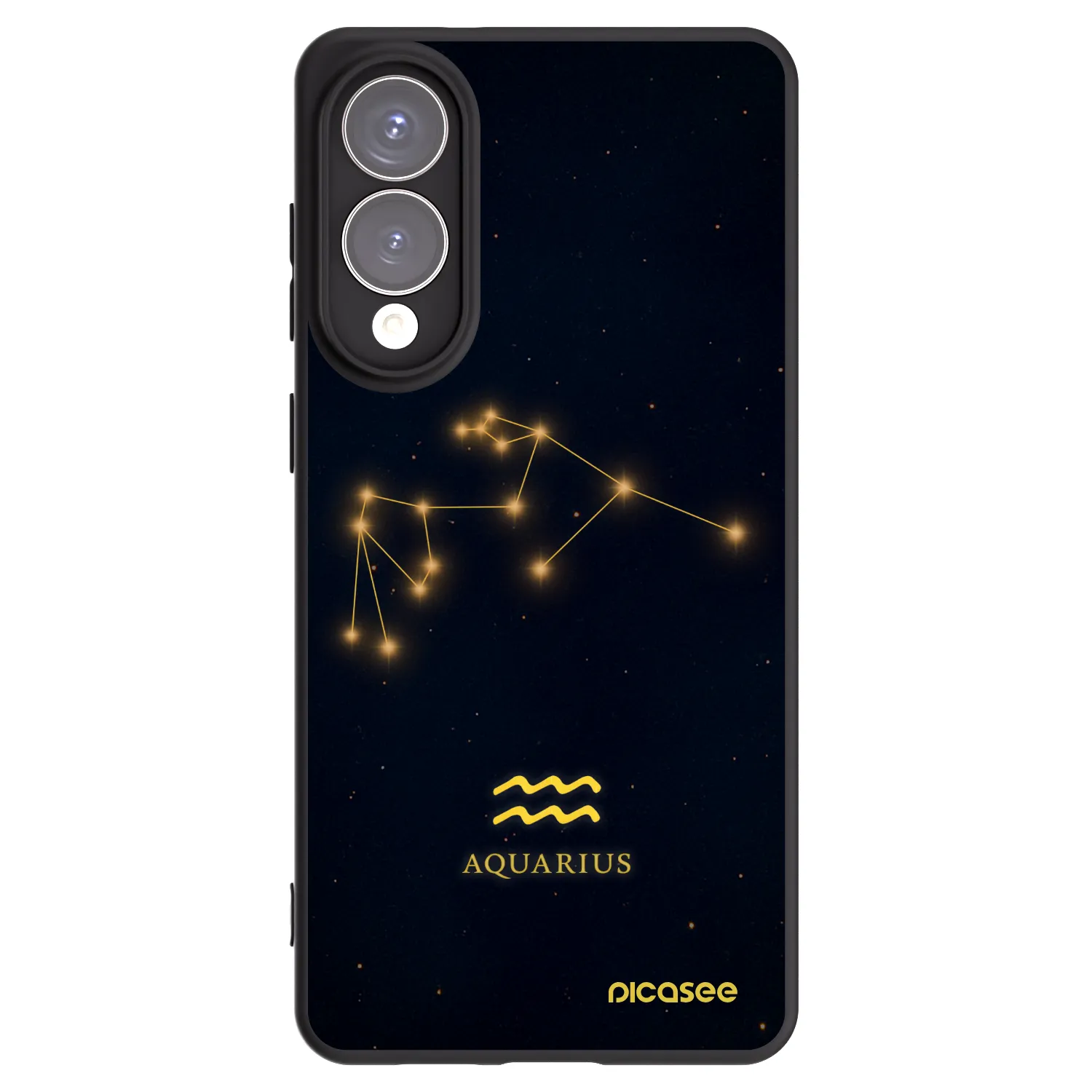 Picasee Μαύρη θήκη σιλικόνης για Samsung Galaxy S25 Edge 5G - AQUARIUS