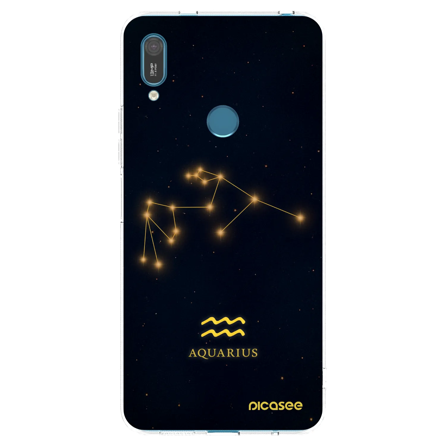 Picasee διαφανής θήκη σιλικόνης Huawei Y7 2019 - AQUARIUS