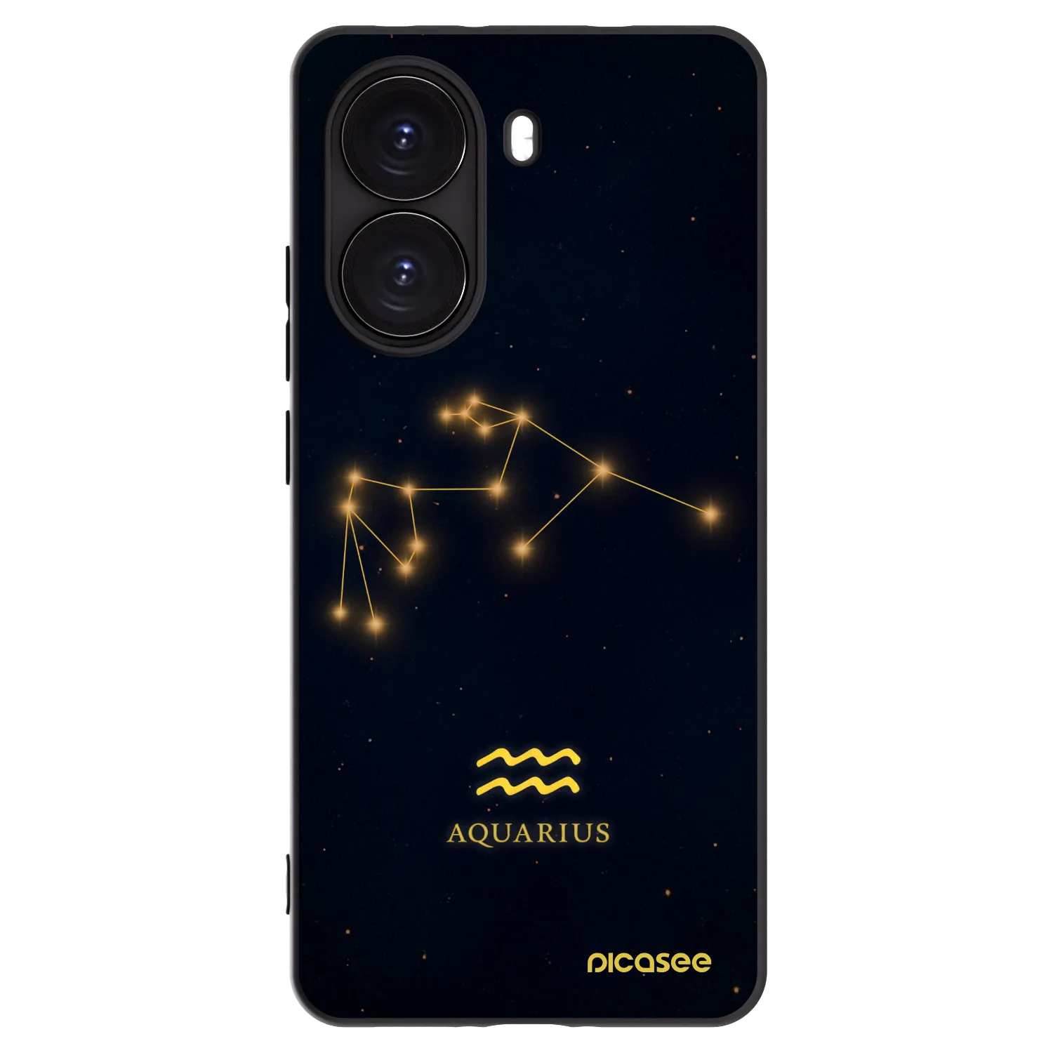 Picasee Μαύρη θήκη σιλικόνης για Xiaomi Poco X7 Pro 5G - AQUARIUS