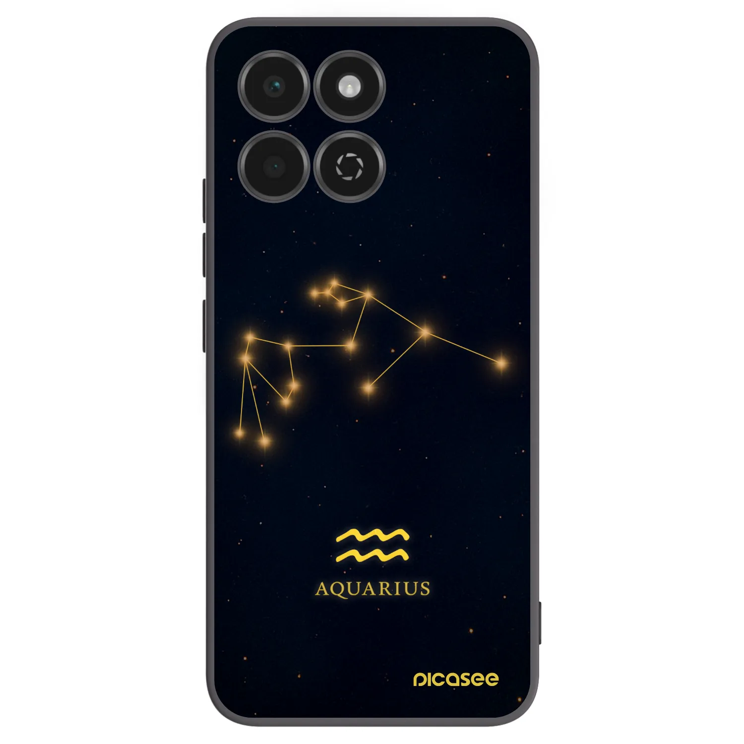 Picasee Μαύρη θήκη σιλικόνης για Honor 200 Smart 5G - AQUARIUS