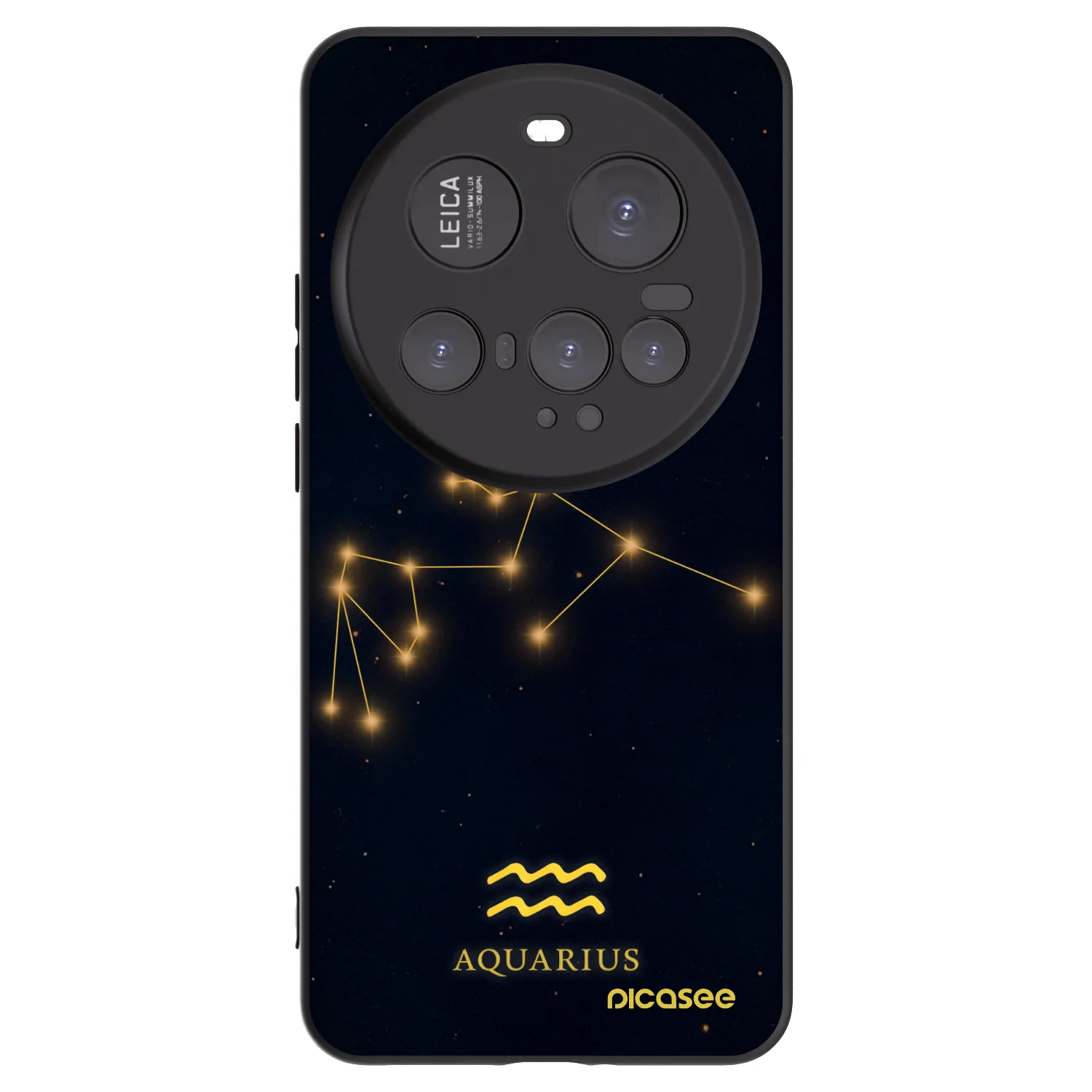 Picasee Μαύρη θήκη σιλικόνης για Xiaomi 15 Ultra - AQUARIUS