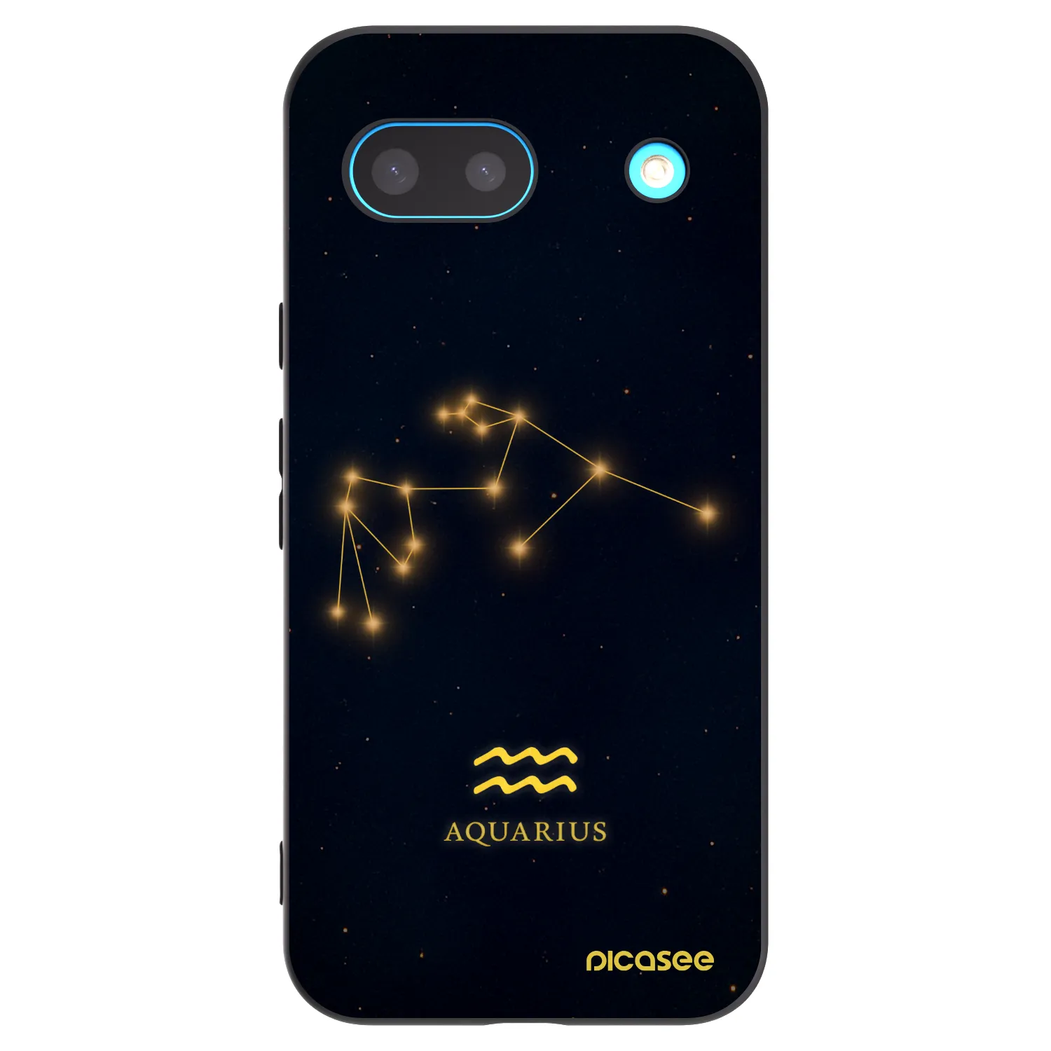 Picasee Μαύρη θήκη σιλικόνης για Google Pixel 8a - AQUARIUS