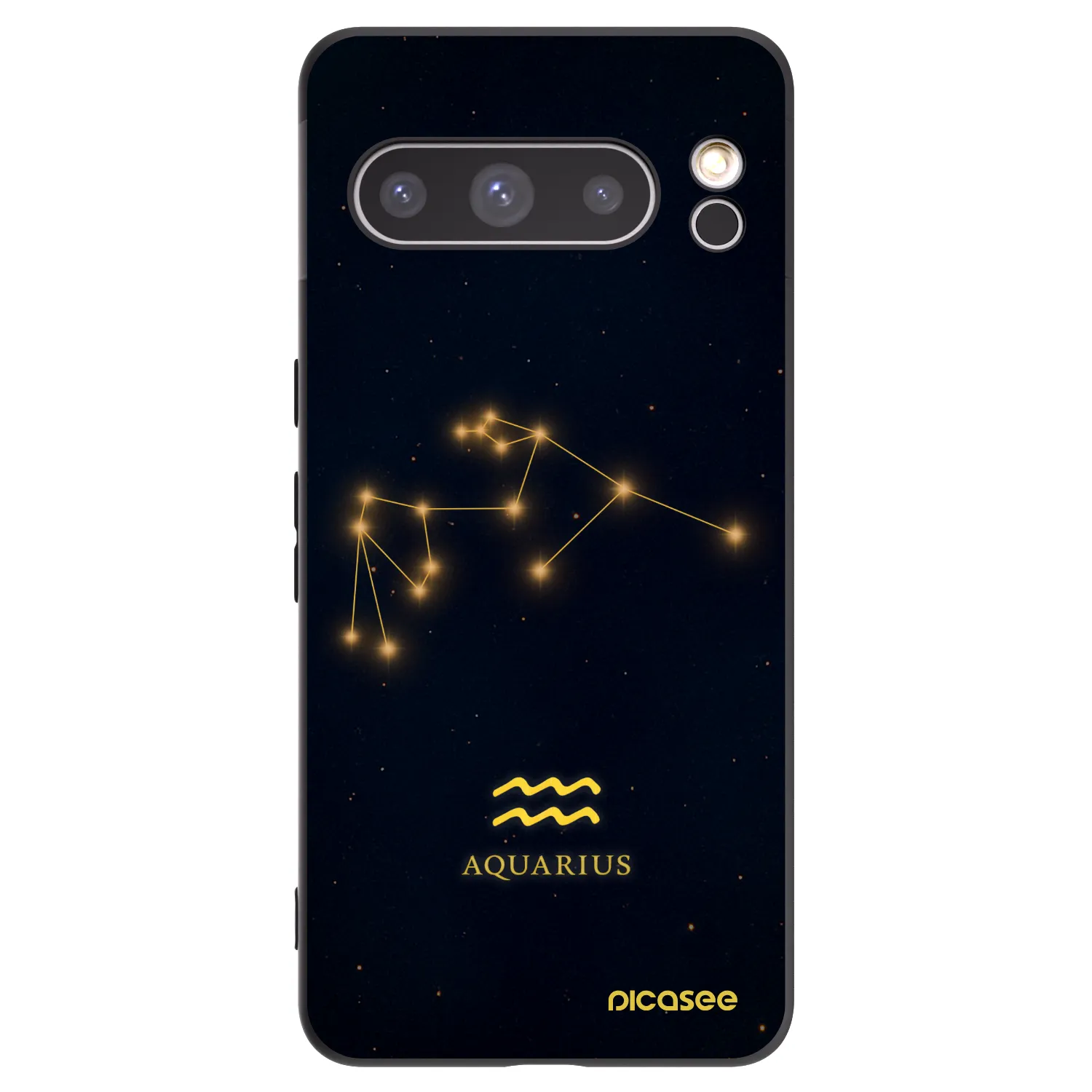 Picasee Μαύρη θήκη σιλικόνης για Google Pixel 8 Pro - AQUARIUS