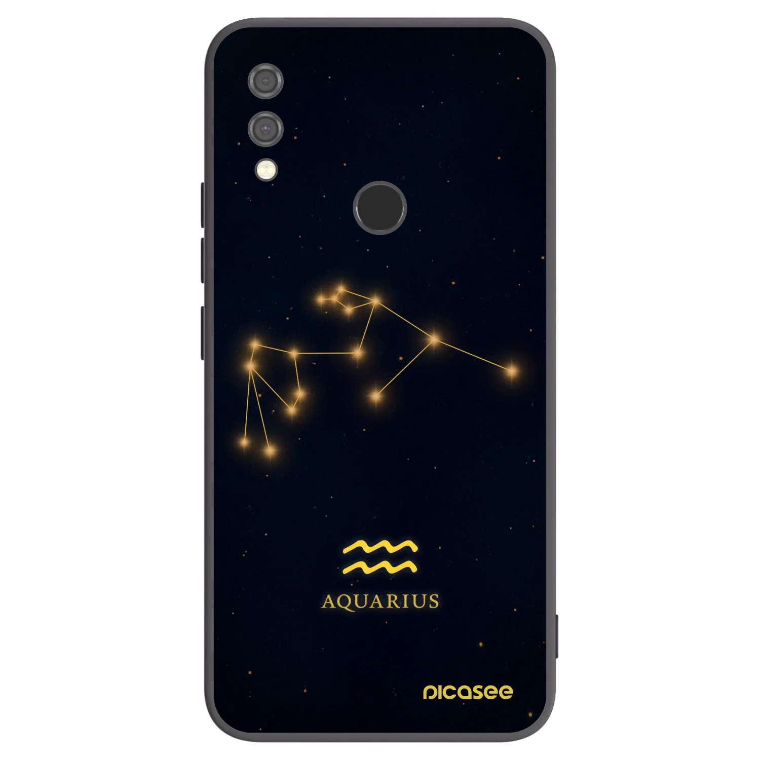 Picasee Μαύρη θήκη σιλικόνης για Xiaomi Redmi Note 7 - AQUARIUS