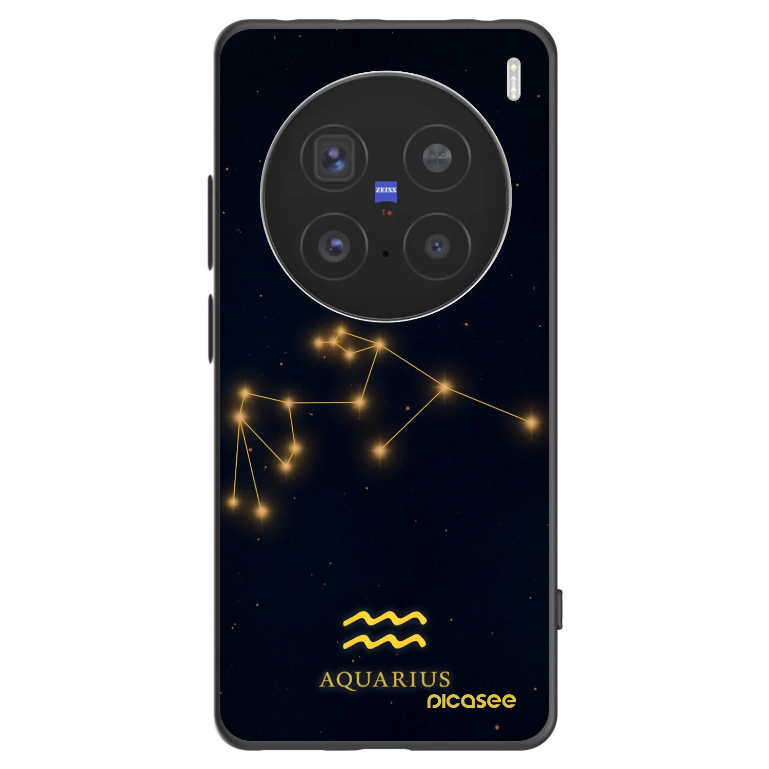 Picasee Μαύρη θήκη σιλικόνης για Vivo X200 Pro - AQUARIUS