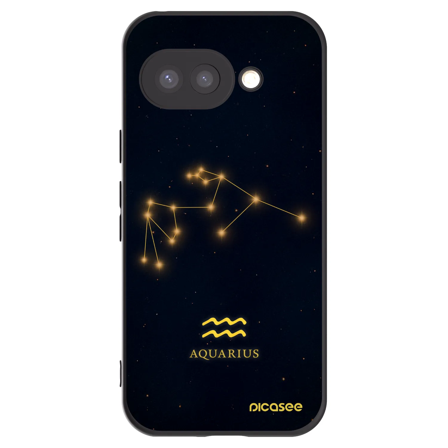 Picasee Μαύρη θήκη σιλικόνης για Google Pixel 9a - AQUARIUS