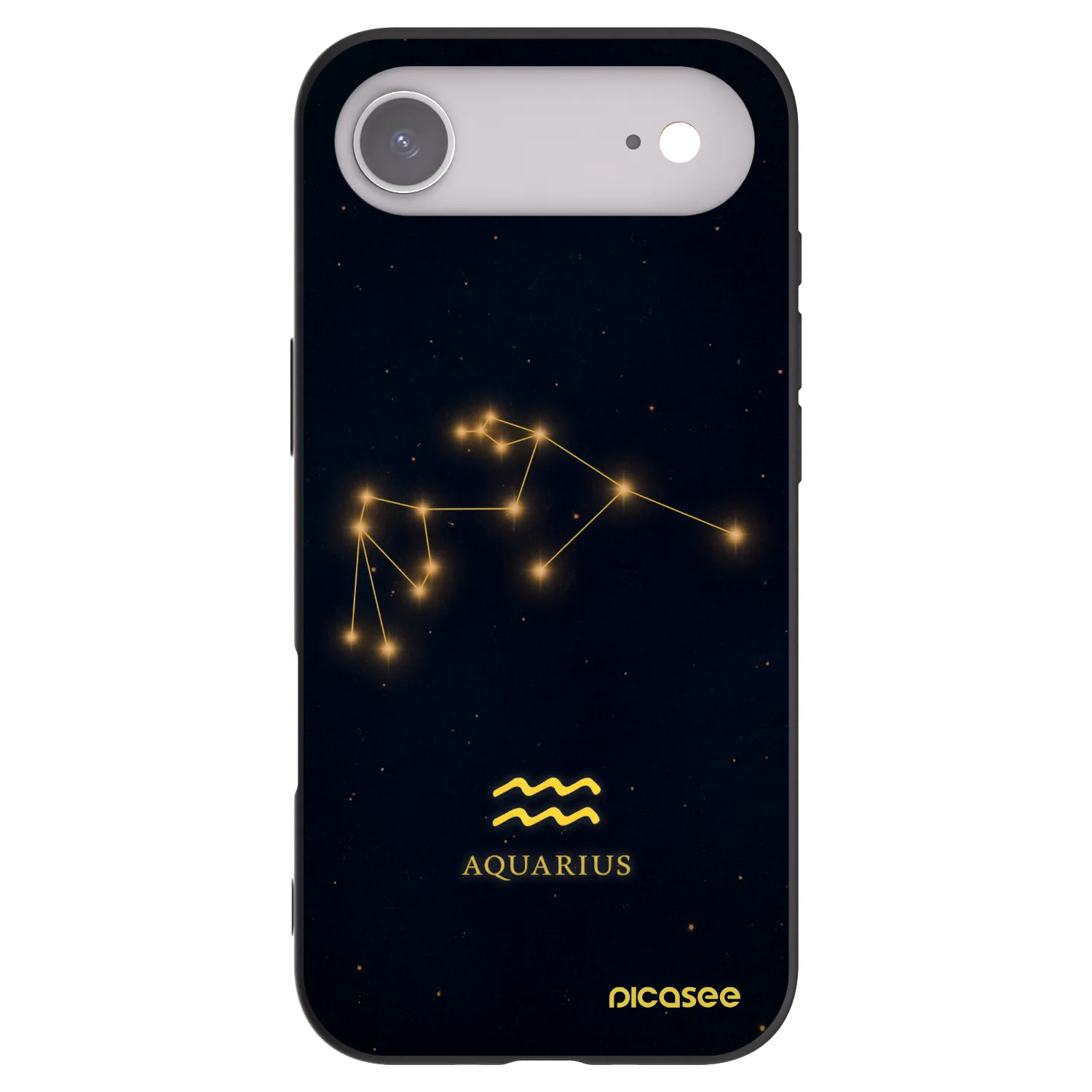 Picasee Μαύρη θήκη σιλικόνης για Apple iPhone Air - AQUARIUS