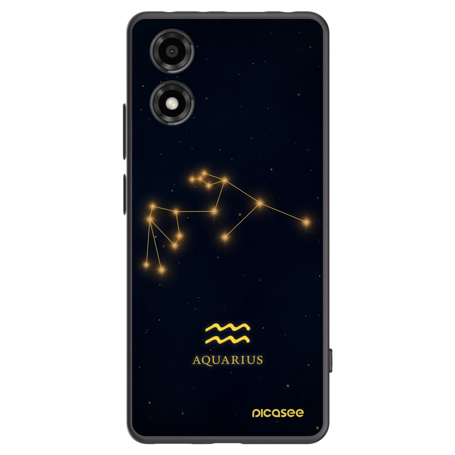 Picasee Μαύρη θήκη σιλικόνης για Motorola Moto E14 - AQUARIUS