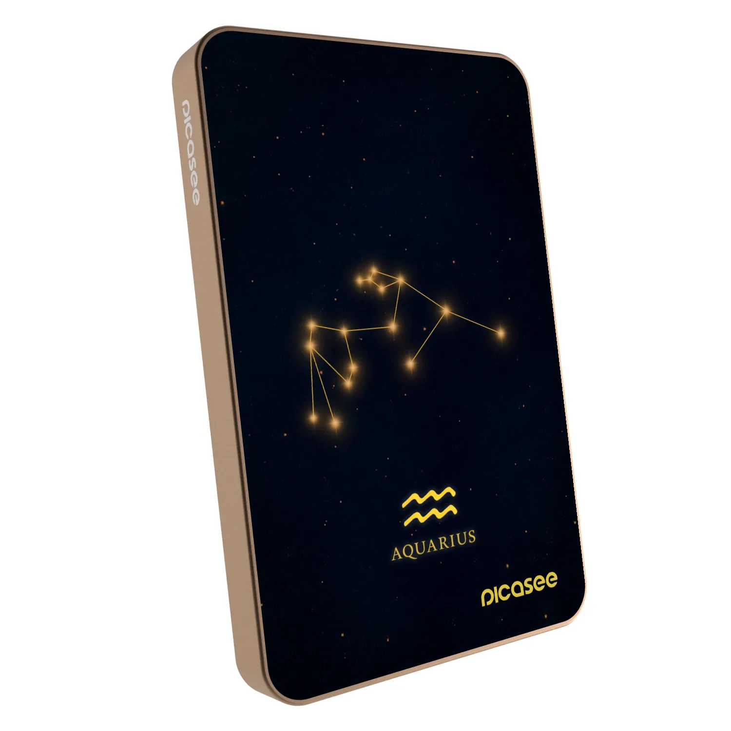 Picasee Powerbank με MagSafe 5 000 mAh Χρυσαφένιος - AQUARIUS