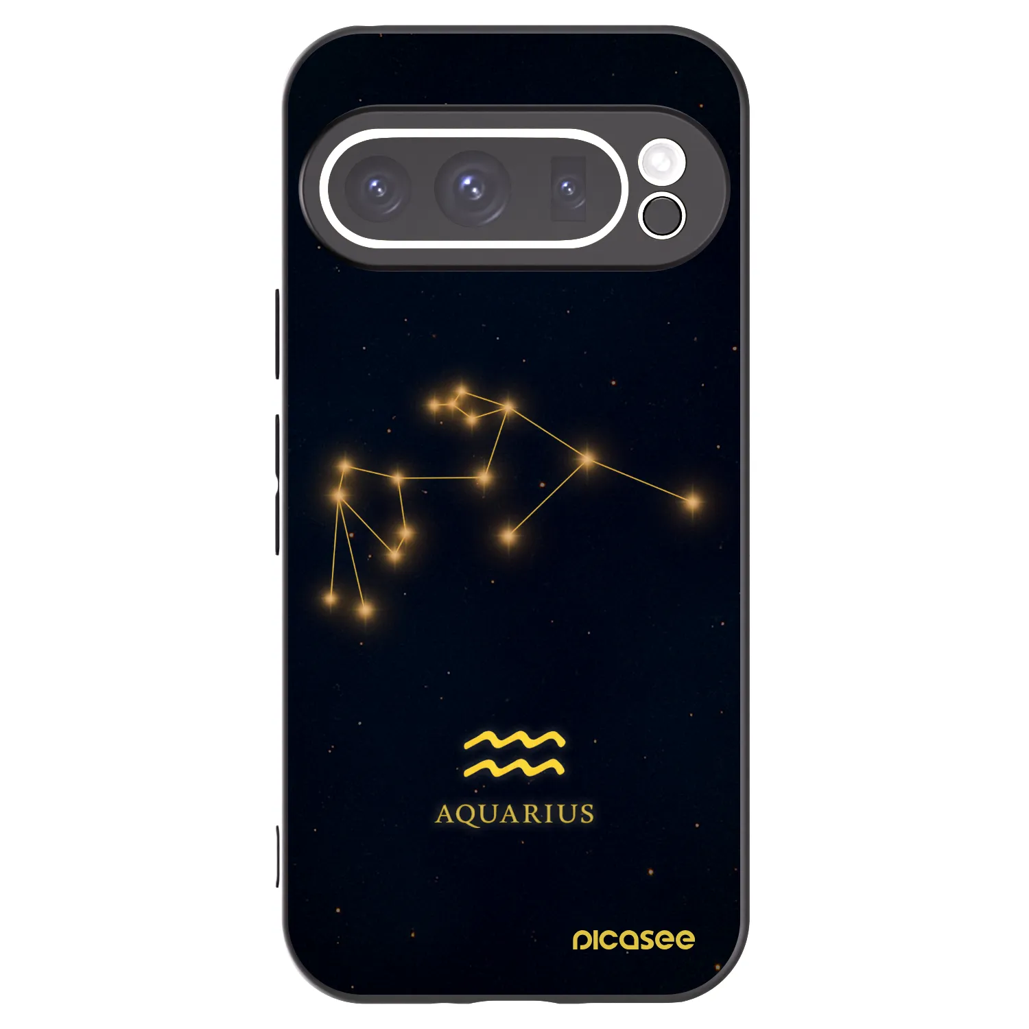 Picasee Μαύρη θήκη σιλικόνης για Google Pixel 9 Pro XL - AQUARIUS