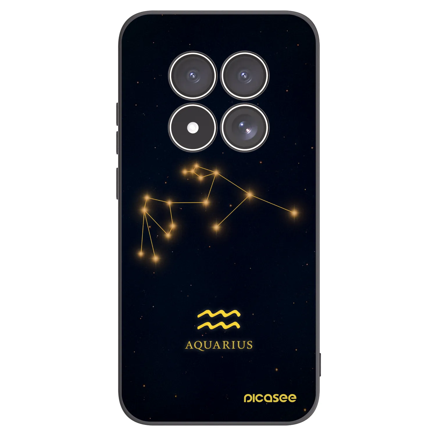 Picasee Μαύρη θήκη σιλικόνης για Xiaomi Redmi Note 15 Pro 4G - AQUARIUS