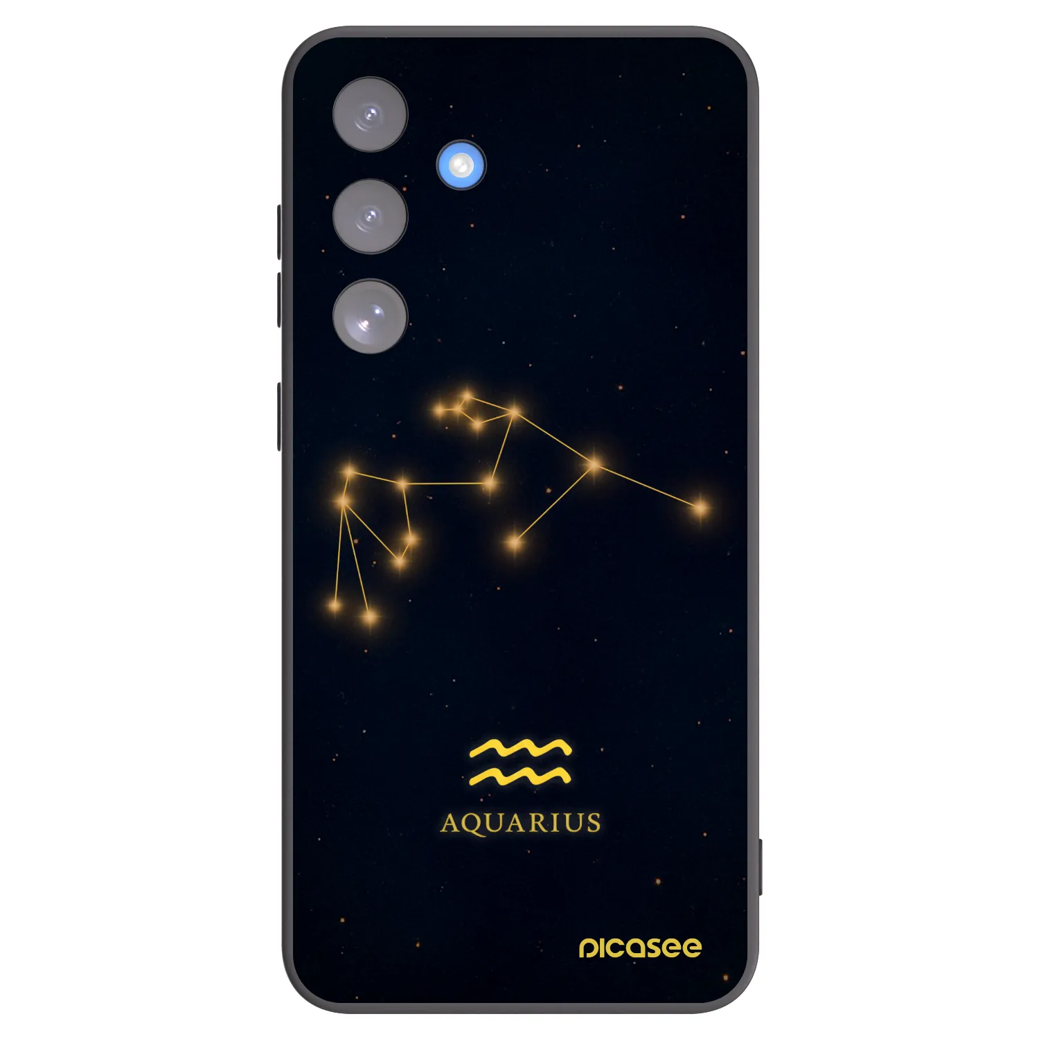 Picasee Μαύρη θήκη σιλικόνης για Samsung Galaxy S25 FE 5G - AQUARIUS