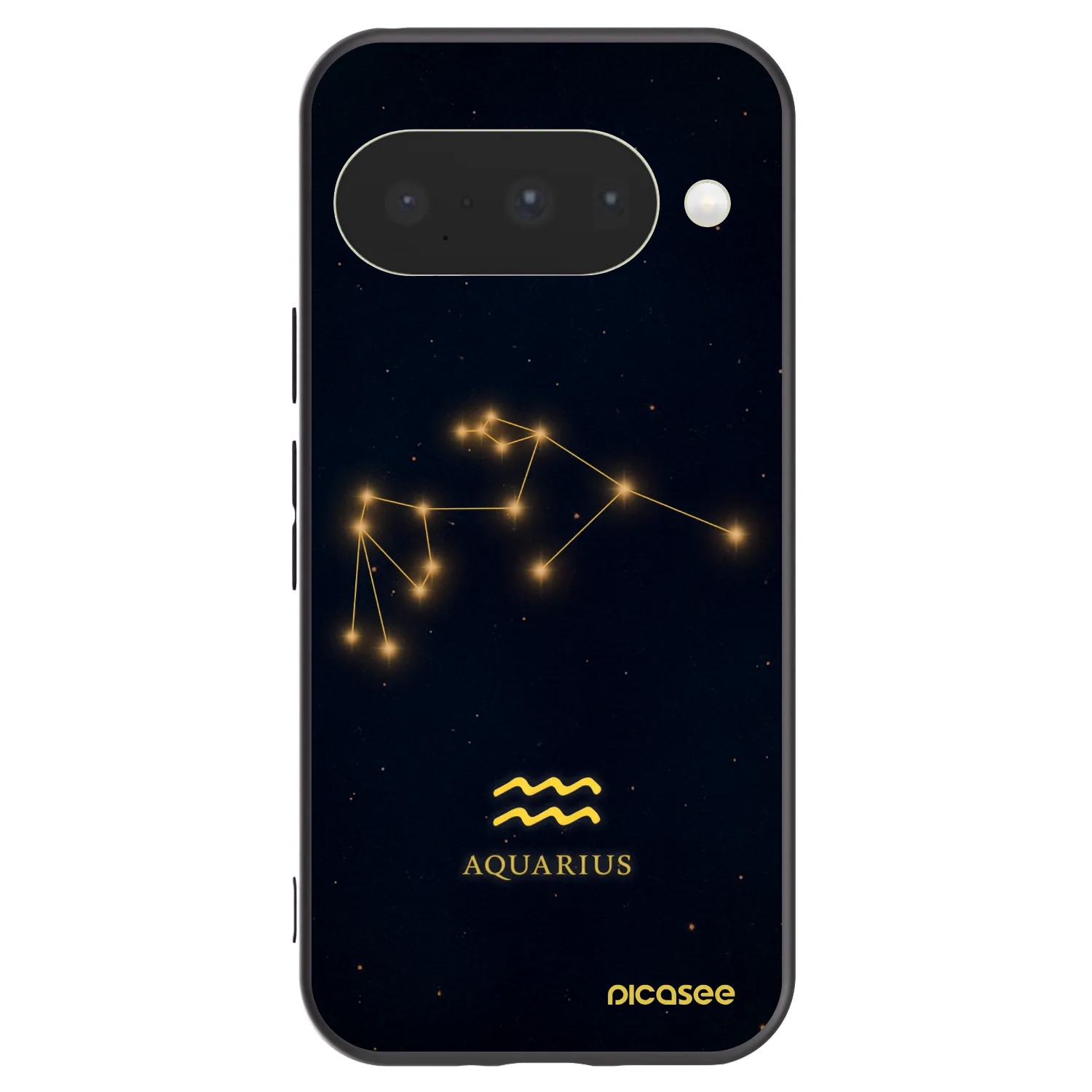 Picasee Μαύρη θήκη σιλικόνης για Google Pixel 10 - AQUARIUS
